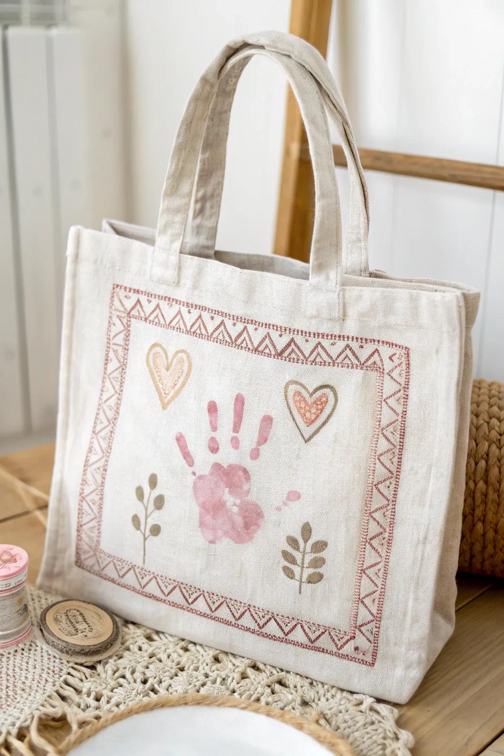 Fashion a cherished recollection with this enchanting hand impression Valentine's carrier—where simplicity converges with heartfelt ingenuity.