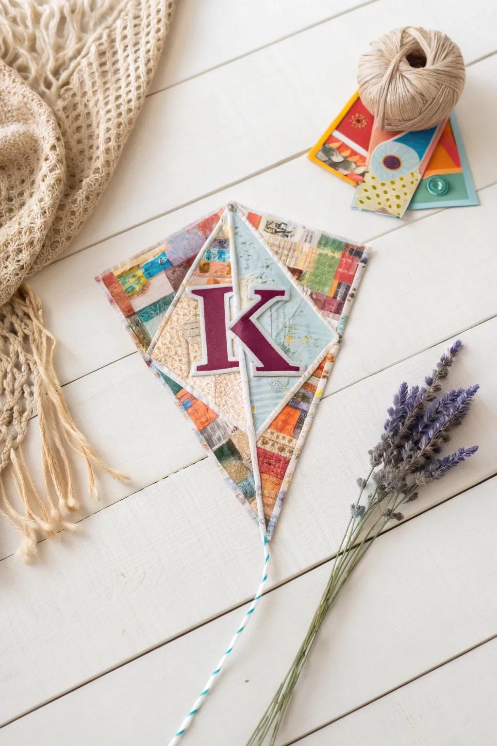 Inspire creativity with this eco-friendly kite collage made from recycled magazines. A perfect craft for little hands!