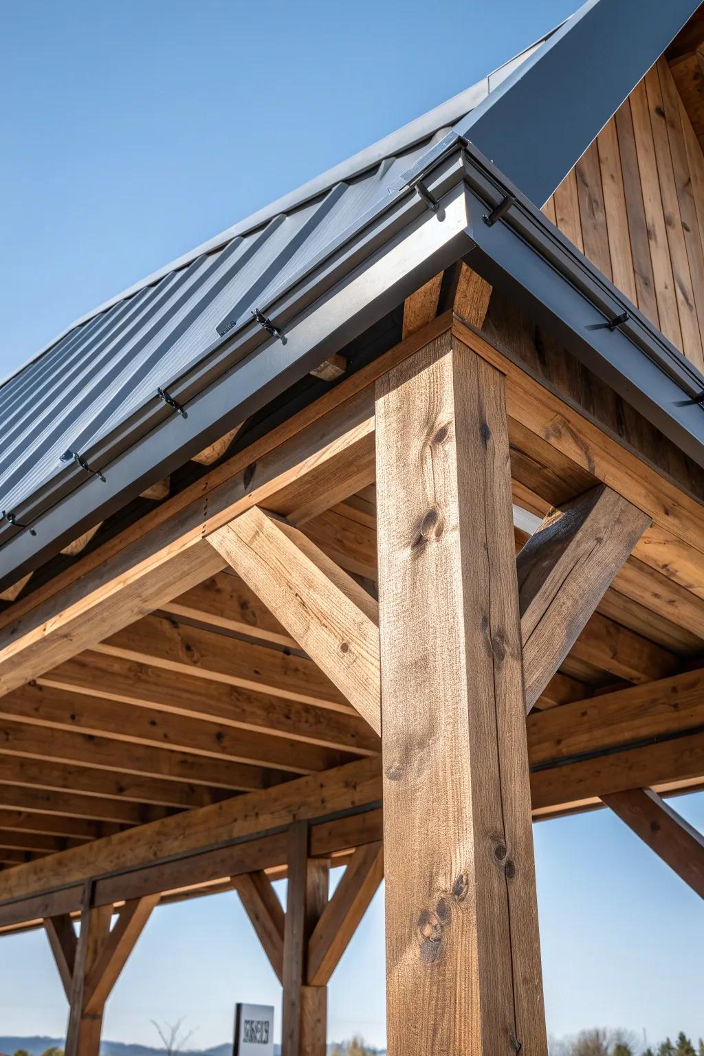 Craftsmanship at its zenith: where rustic timber converges with streamlined metal.