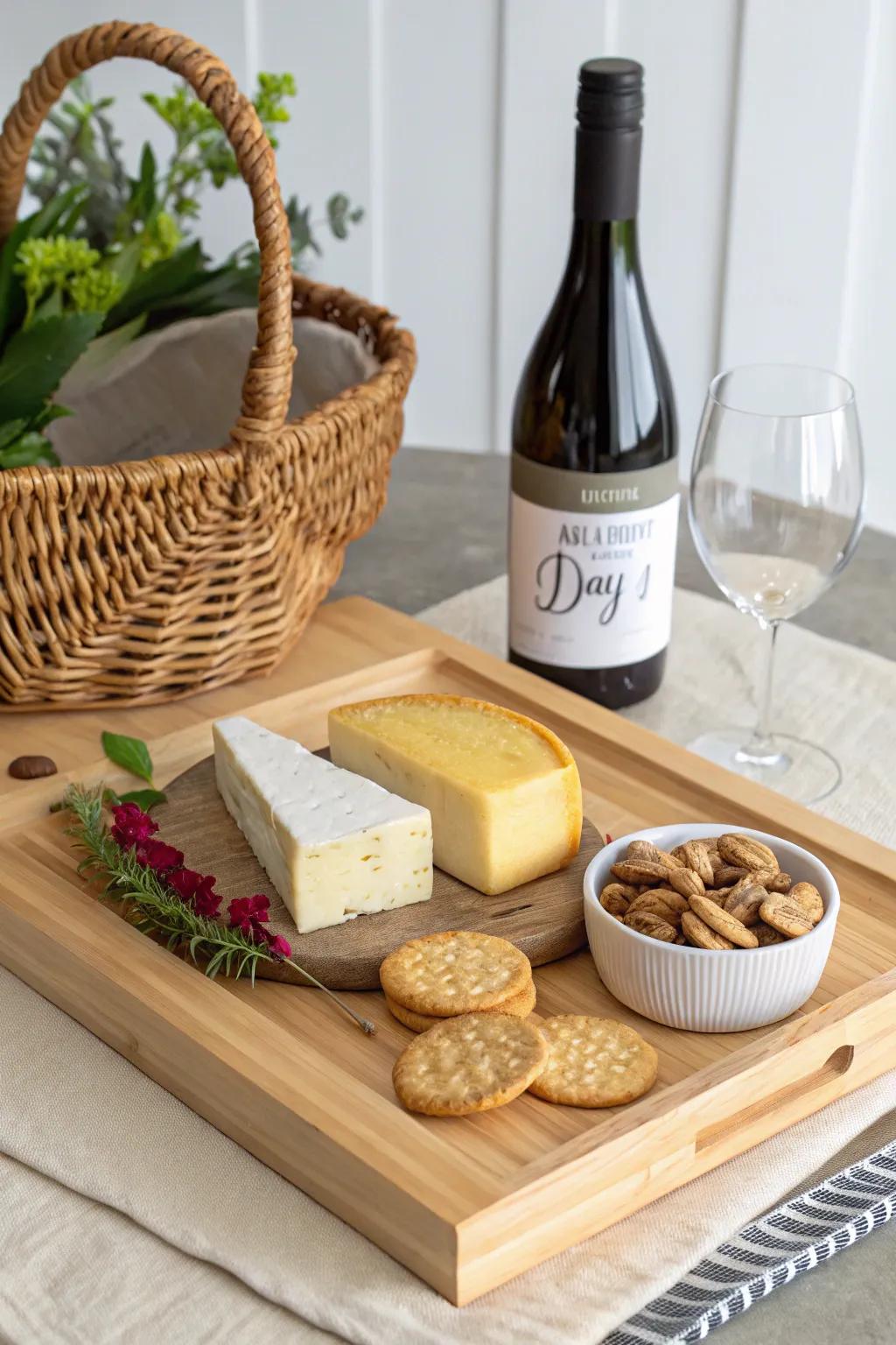 Celebrate Mother's Day with sophisticated simplicity – artisan cheese and wine, handpicked for her special day. 🍷🧀