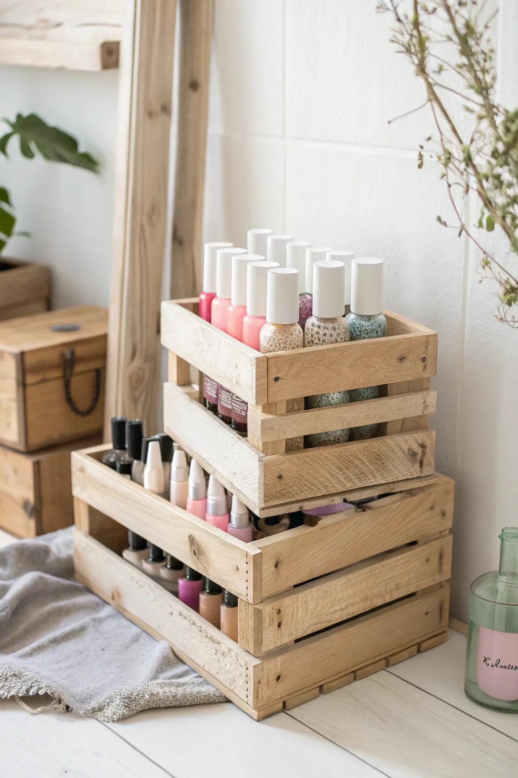 Embrace homespun elegance through an enchanting timber case enamel presentation, impeccable for a snug Scandinavian-bohemian vibe.