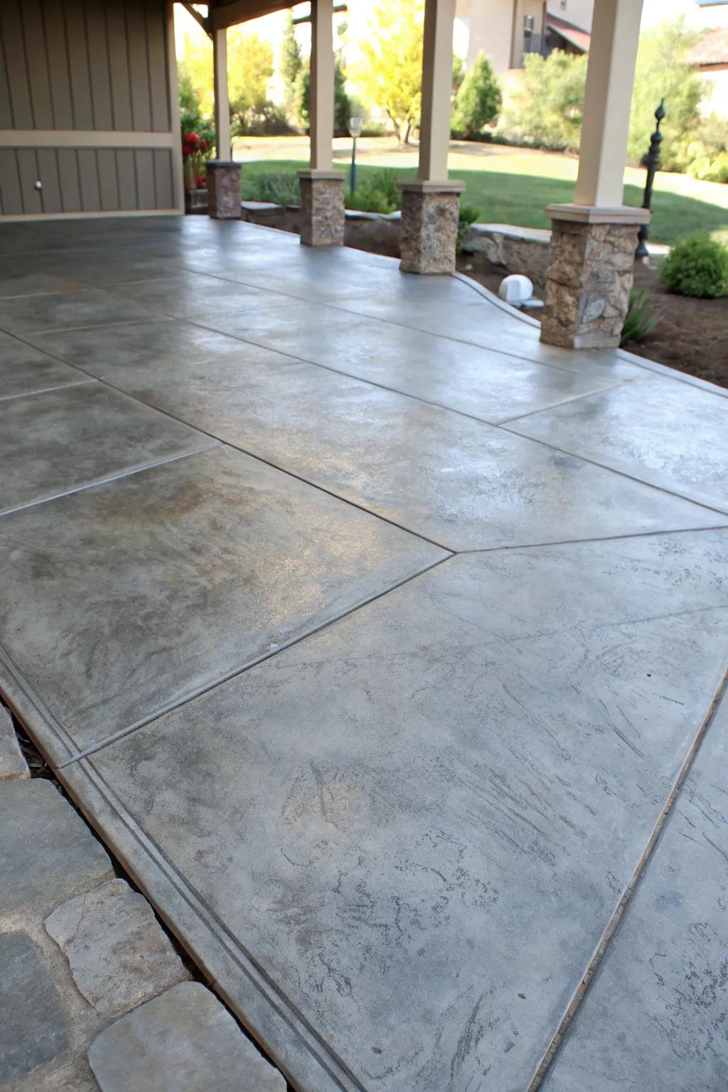 Transform your patio through the elegance of a gentle gray tint, breathing a new lease of life into your outdoor space.