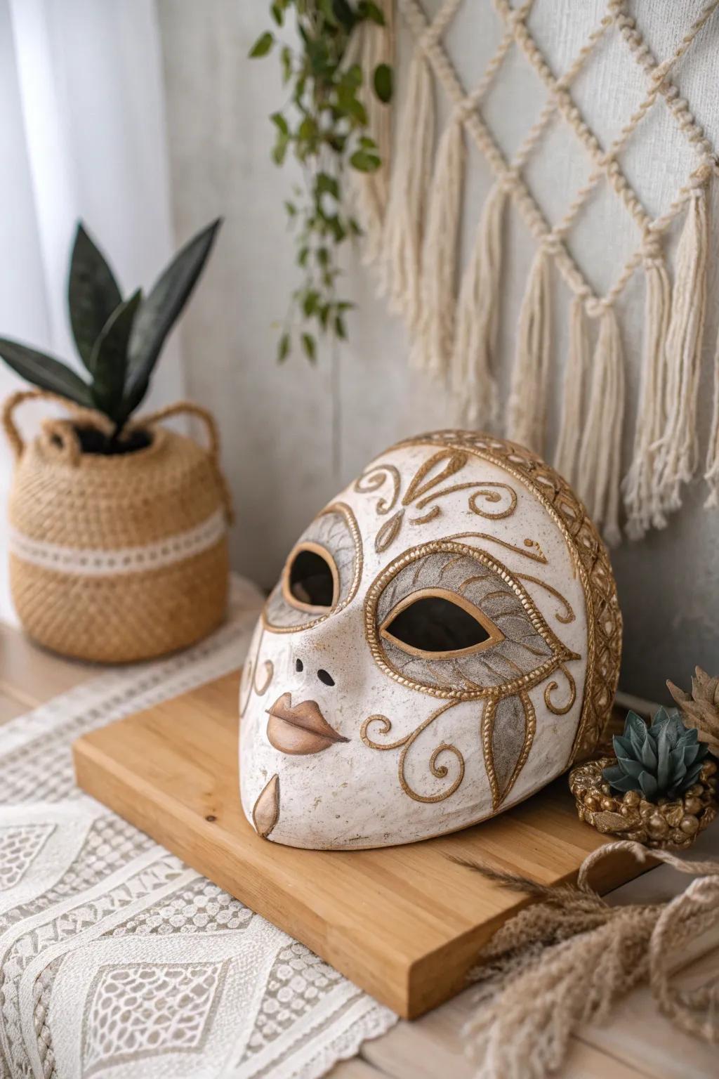 Embrace the drama with this exquisite molding compound mask—where artistry meets stage-ready flair.