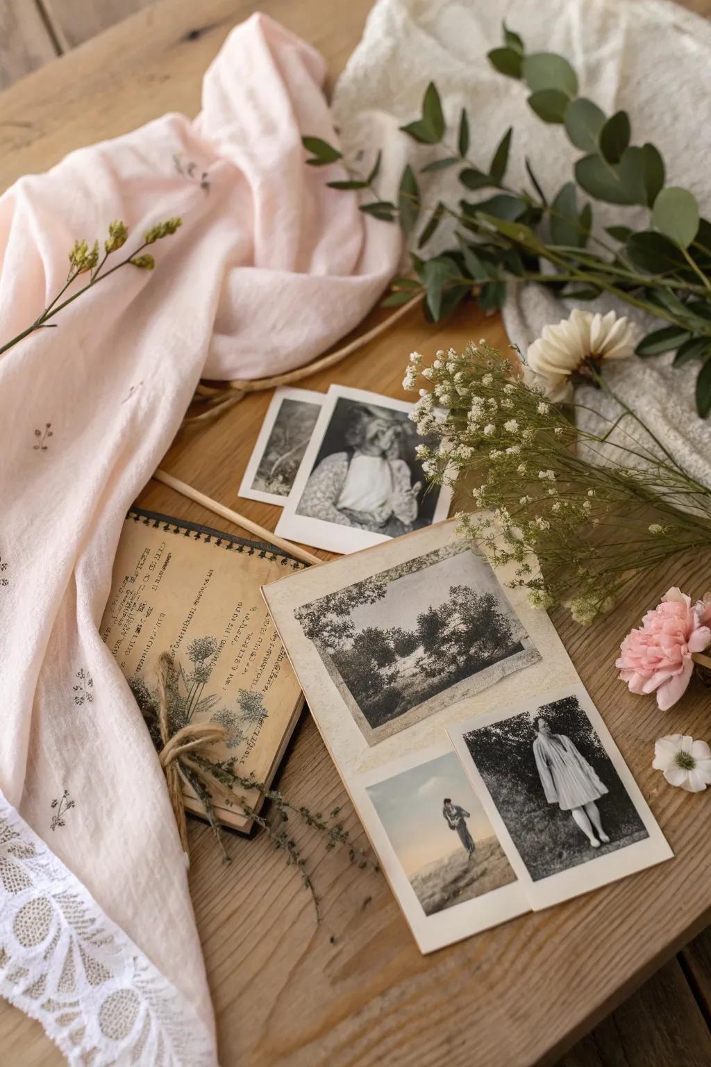 Discover the art of mixed media: where vintage charm meets modern minimalism.