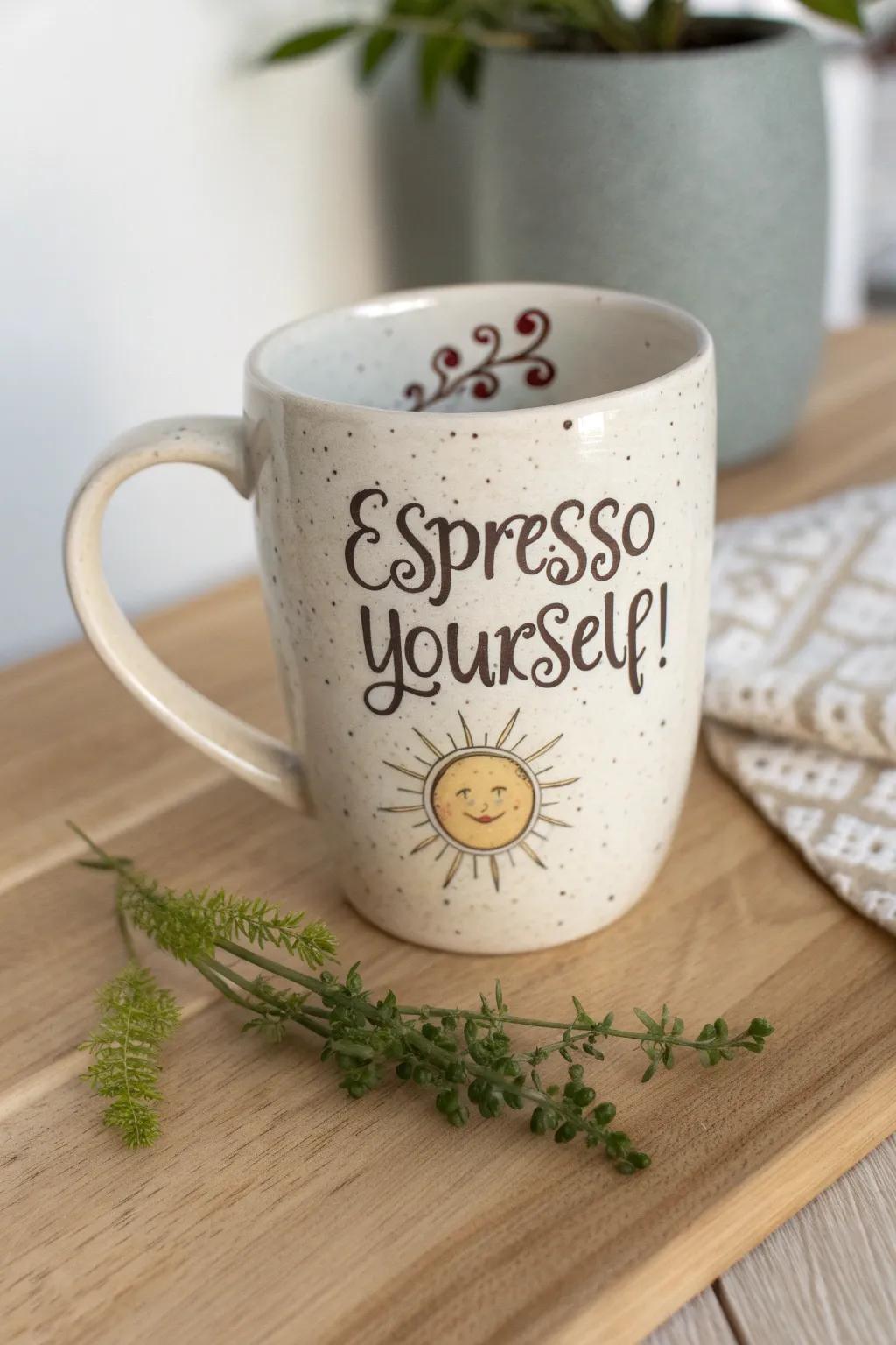 Start your day with a smile and a sip of laughter! ☕️✨ #MugOfLaughter #ScandiBohoVibes