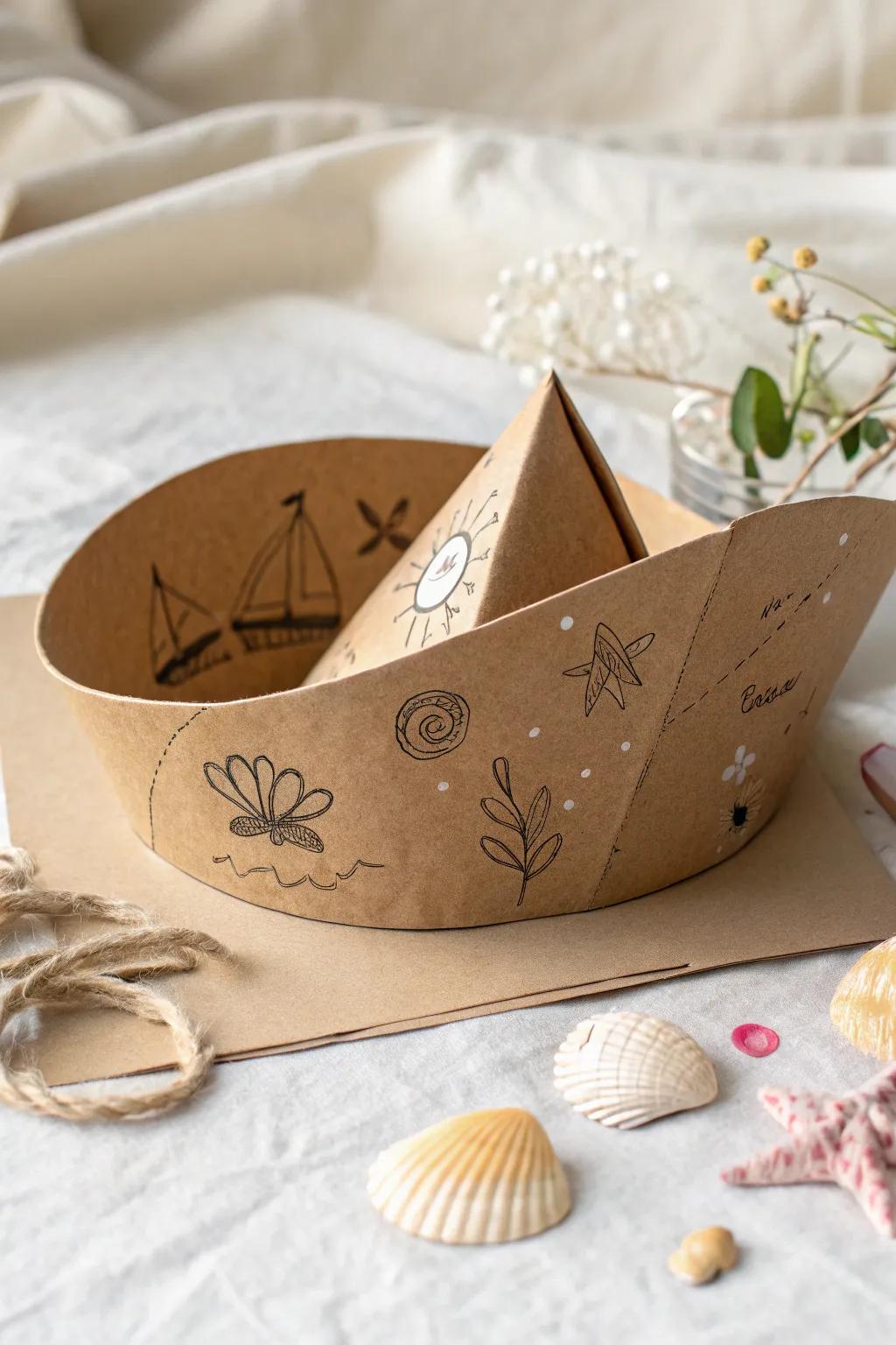 Unleash your diminutive one's inner pirate with this enchanting DIY parchment headgear!