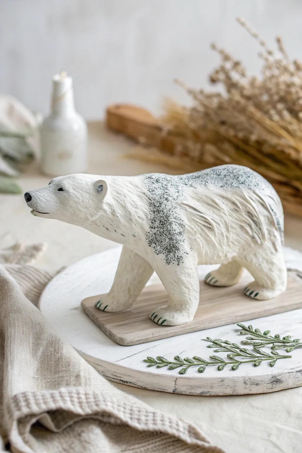 Find the whimsical charm of fork-painted frigid bears—where straightforwardness meets ingenuity, ideal for a Nordic-inspired craft evening.