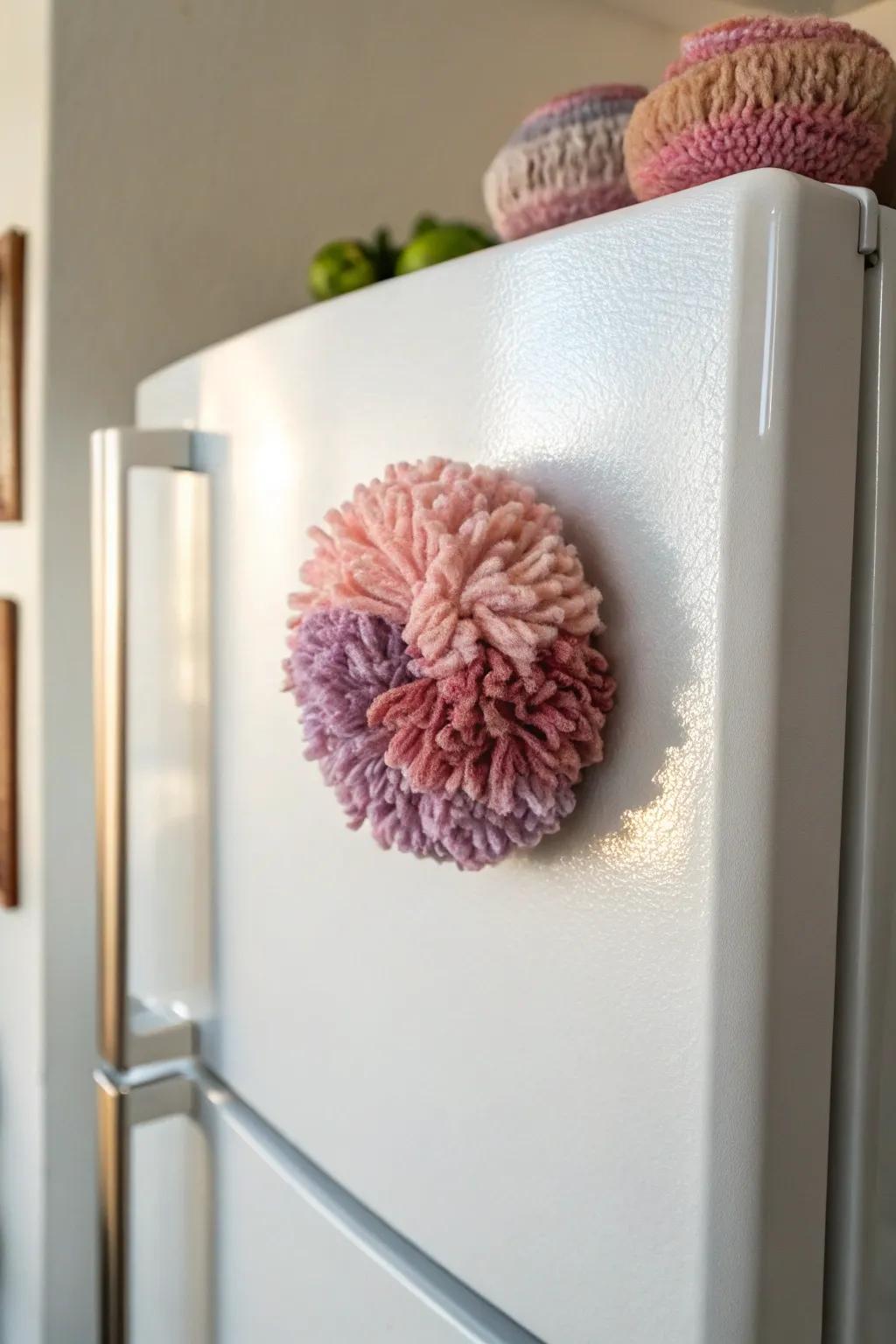 Introduce a hint of whimsy and color to your kitchen with these sweet pom pom fasteners!