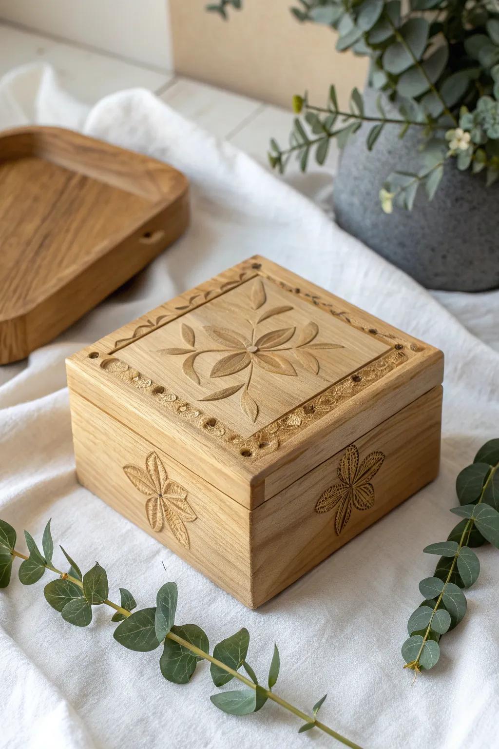 Embrace serenity with a rustic prayer box that speaks to the soul.