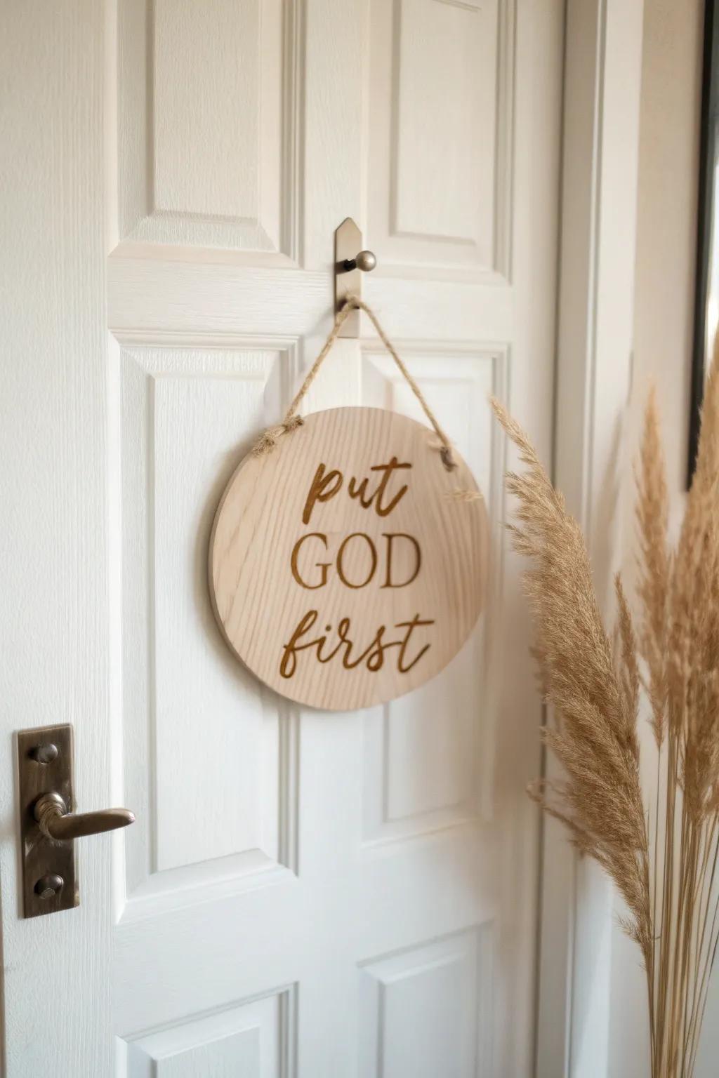 A gentle reminder to keep your focus on what truly matters. #PutGodFirst #BohoMinimalism