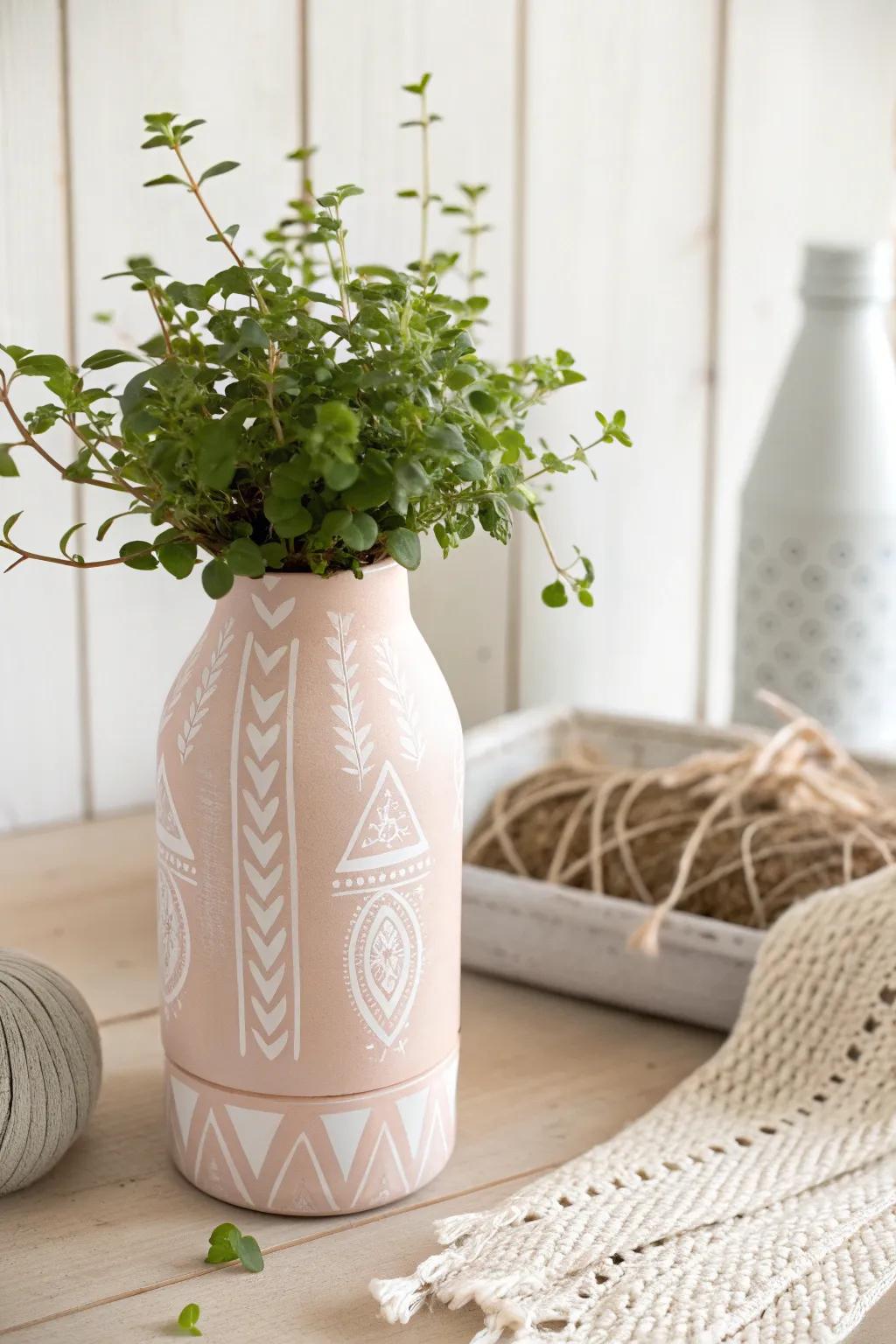 Witness the metamorphosis of waste into wonder through these captivating reclaimed artificial sapling holder planters, ideal for infusing verdure into your minimalist retreat.