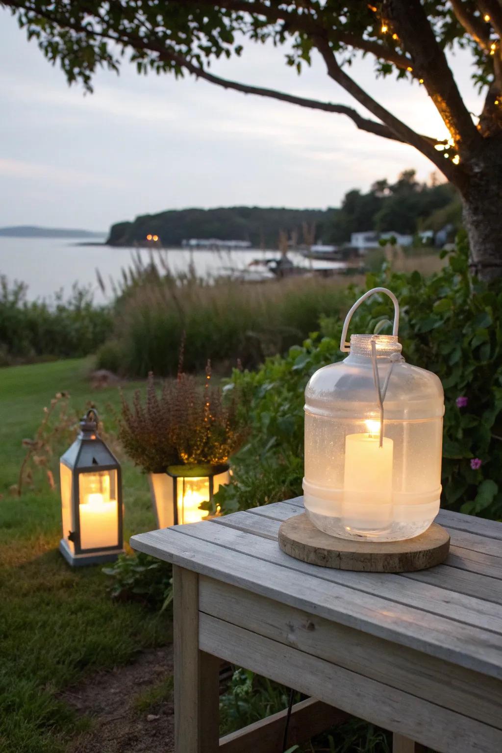 Brighten your nights with a hint of rustic elegance. This DIY lantern transforms any garden into a peaceful escape. 🌿✨