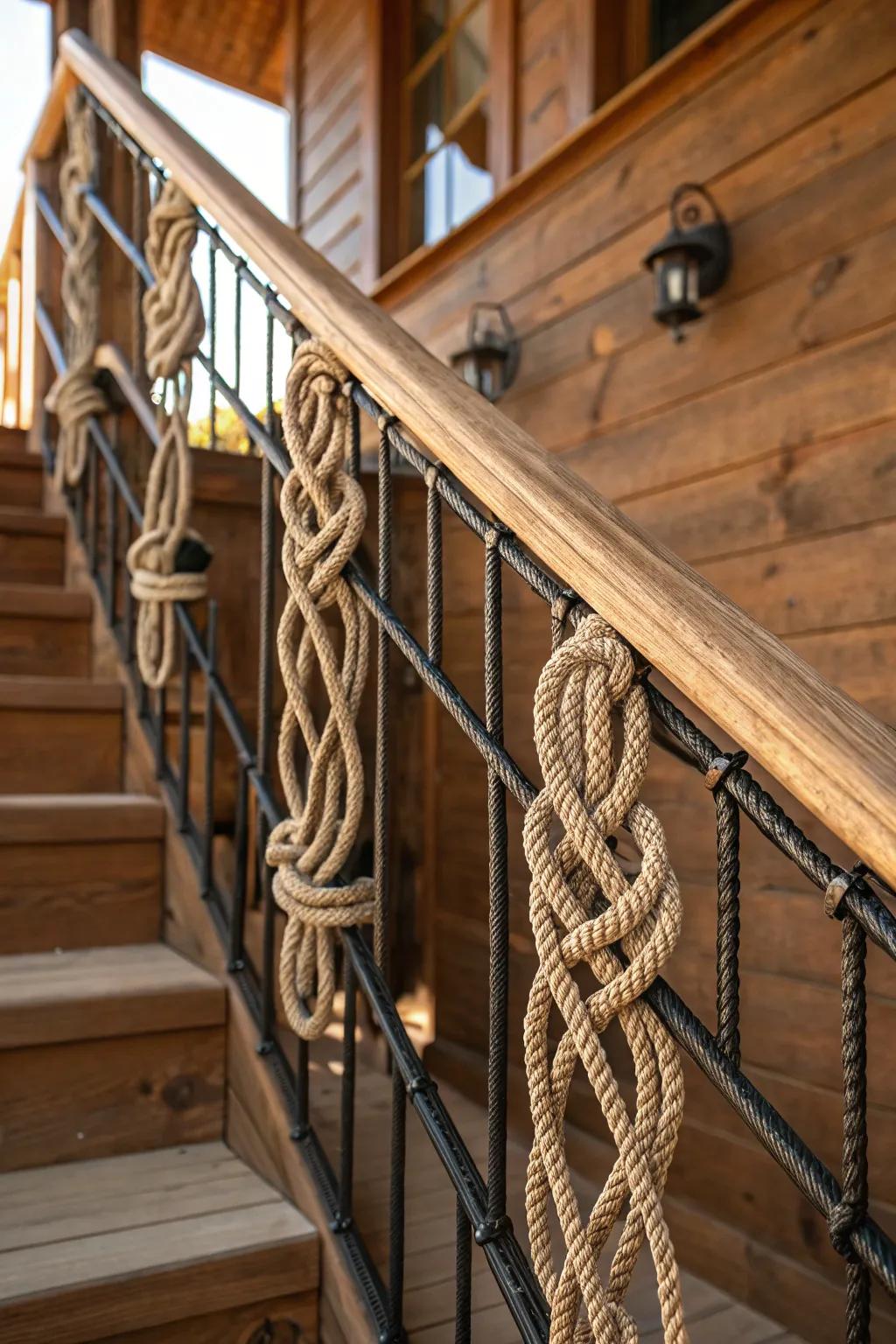 Elevate your environment with the artistry of bespoke rope handrail craftsmanship.