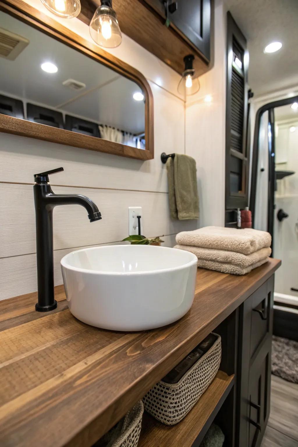 Turn your compact restroom with streamlined fixtures and intelligent stowage—substantial effect in a small area!