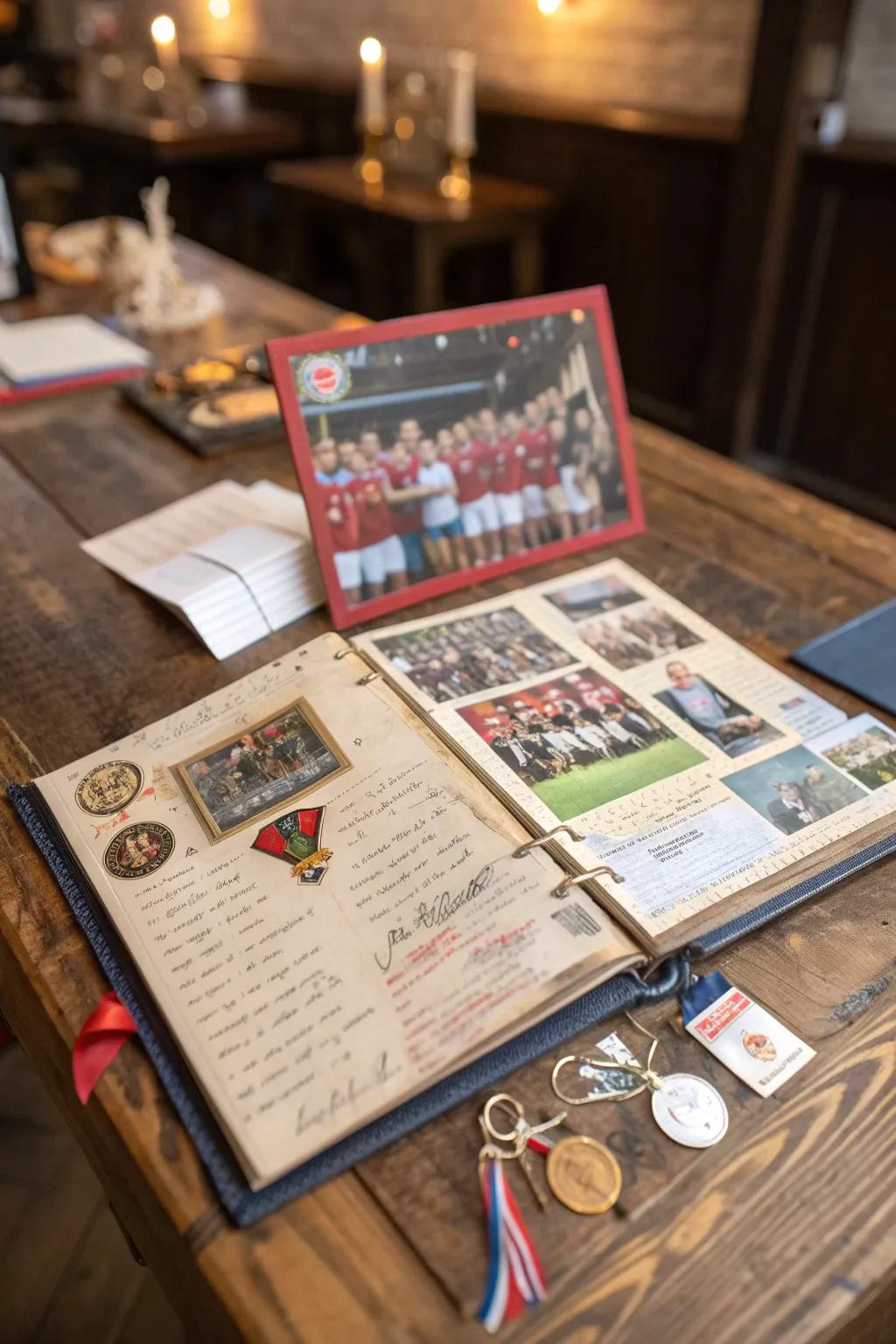 Celebrate the spirit of teamwork with a handcrafted sports scrapbook masterpiece.