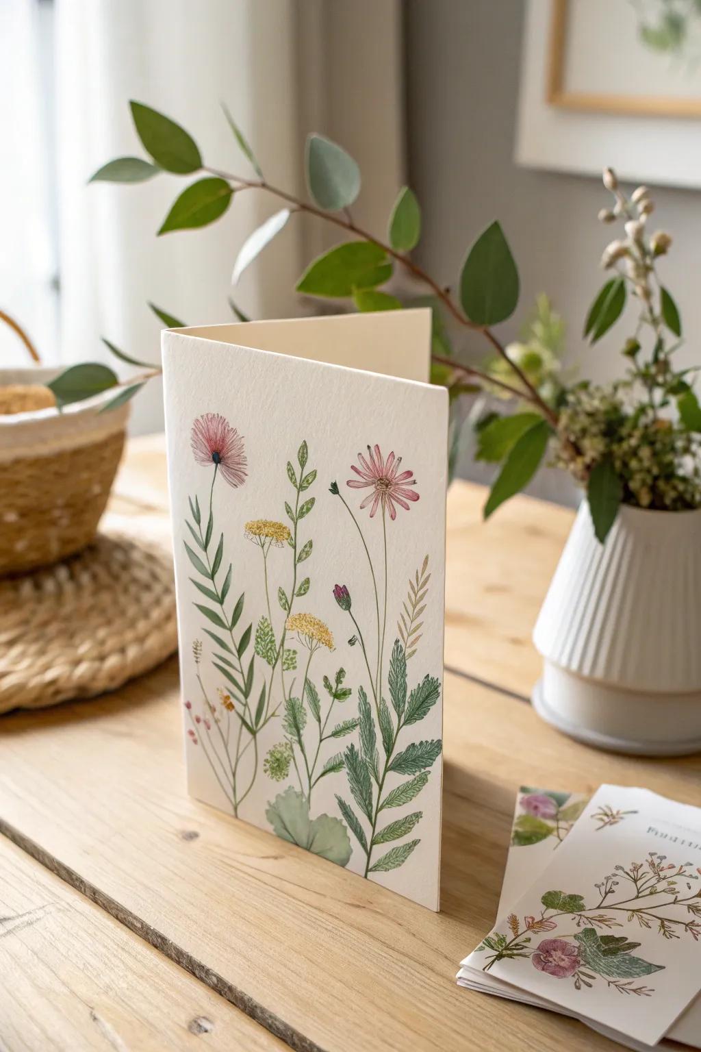 Recognize progress and appreciation with a botanical-inspired greeting for teachers who revere the allure of gardens.