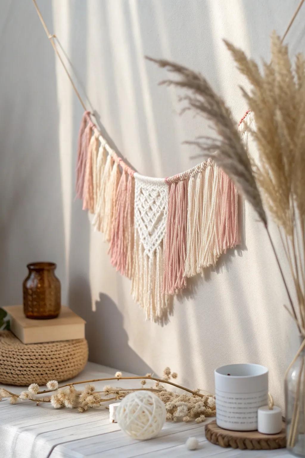 Elevate your party decor with minimalist boho charm using handcrafted toothpick banners.