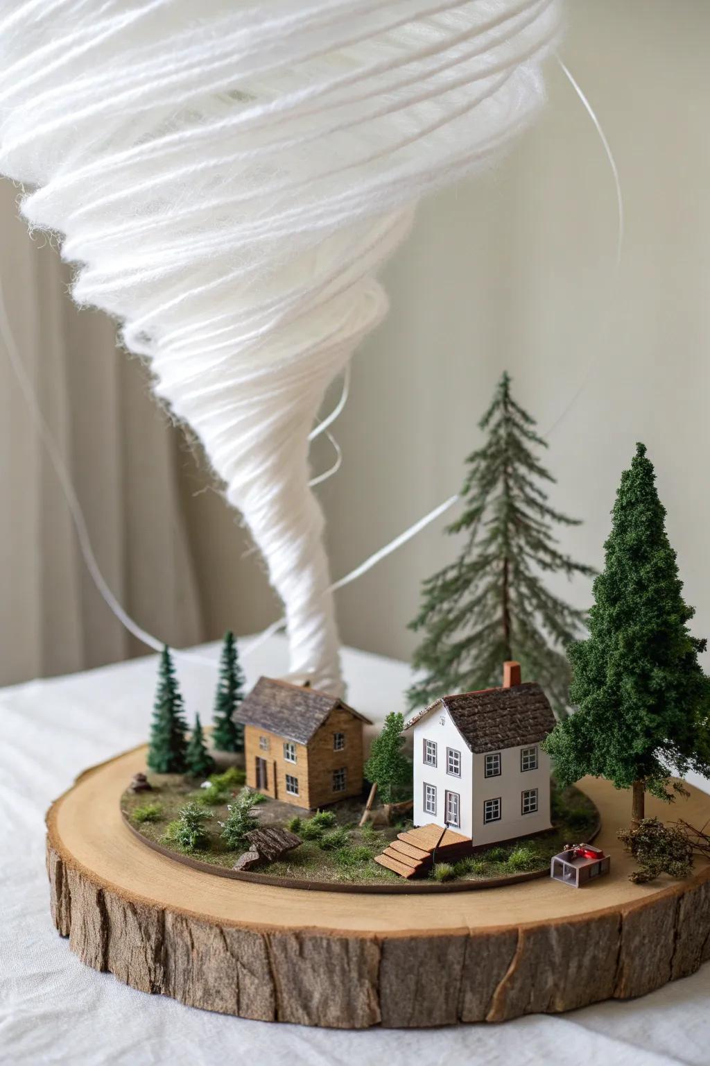 A hurricane of imagination: Whirlwind Diorama that recounts a story.