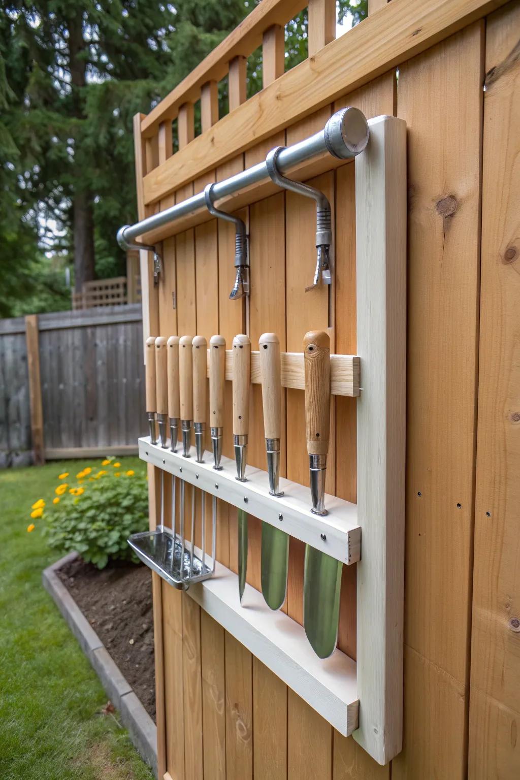 Organize with Style: A Craftsmanship-inspired PVC Piping Hand Tool Rack