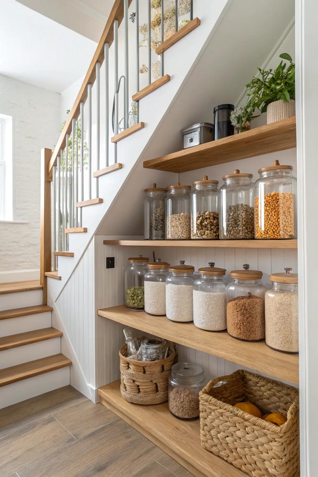 Optimize your space with flair—adjustable shelves designed for the perfect pantry!