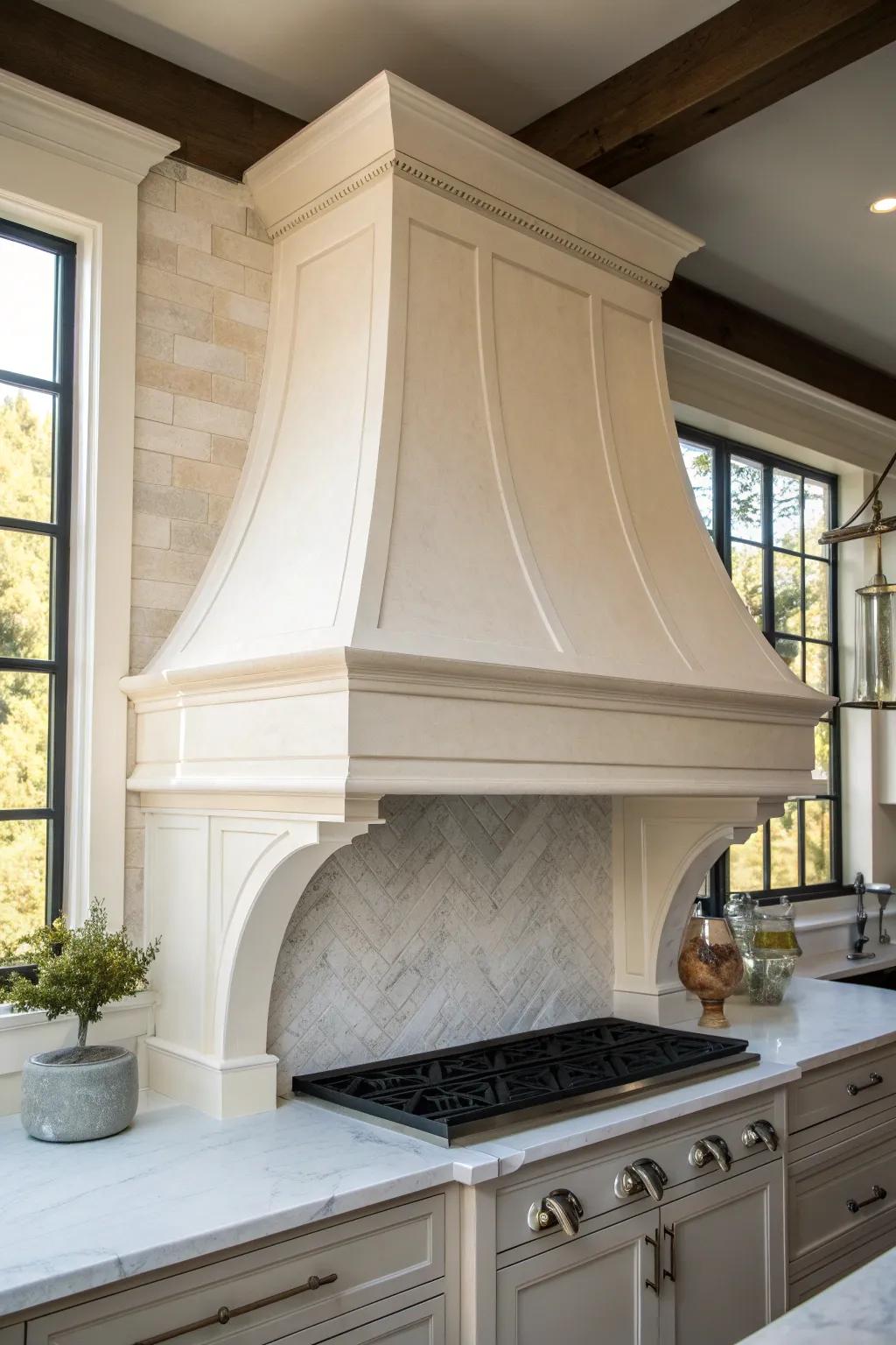 Enhance your cooking area with a tranquil, adaptable range hood in ageless subdued tones.