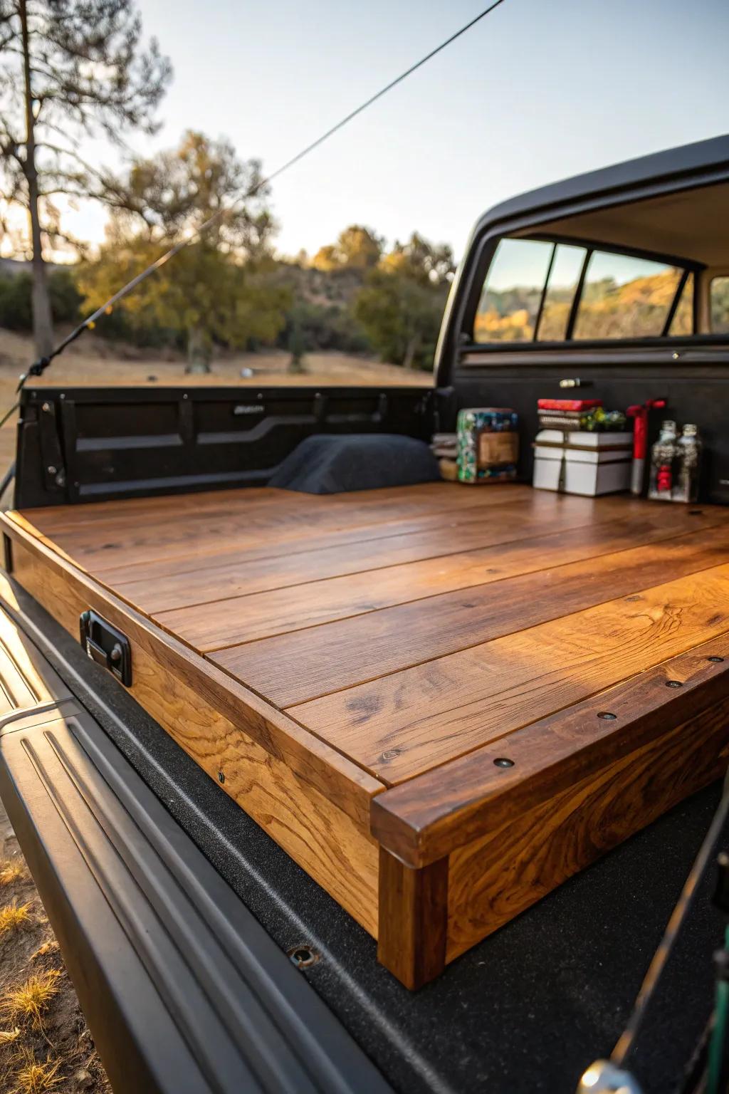 Elevate your adventures through a handcrafted elevated lumber platform—where artistry meets functionality.