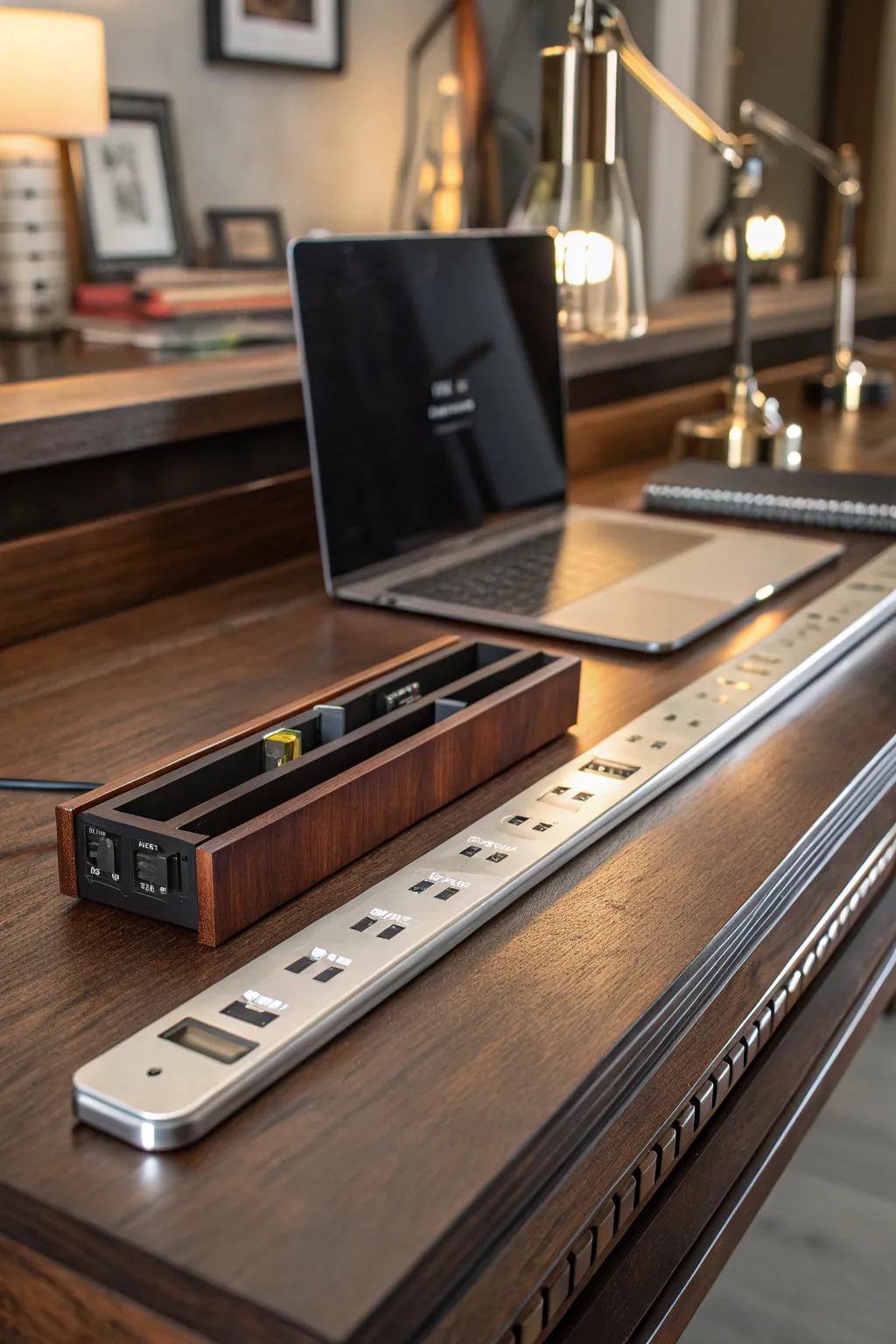 Enhance your workspace with stylish magnetic holding strips.