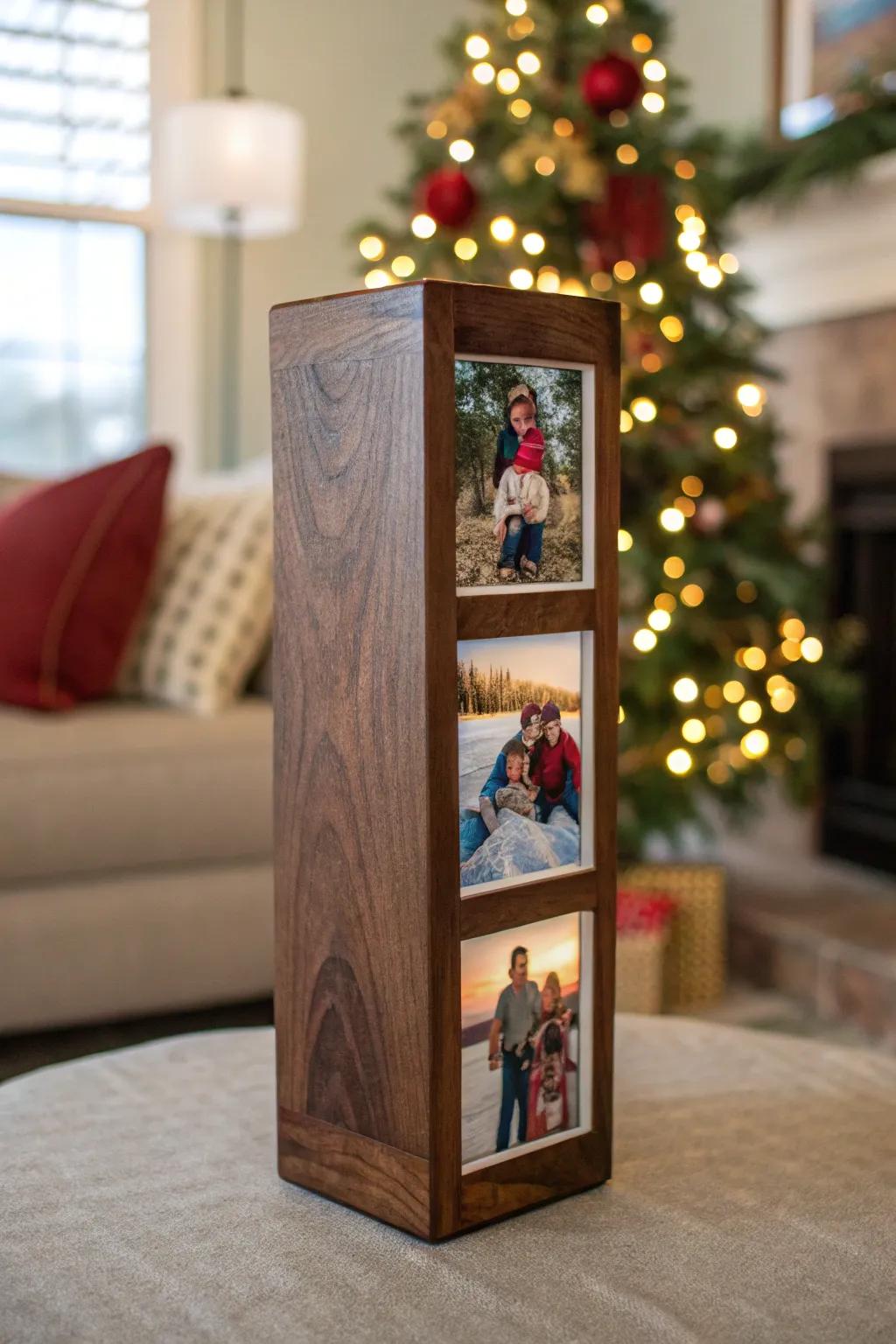 Celebrate cherished memories using handcrafted holiday photo pieces.