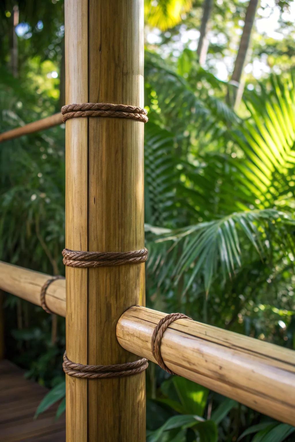 Transform your porch into a tropical retreat with elegant cane post coverings.