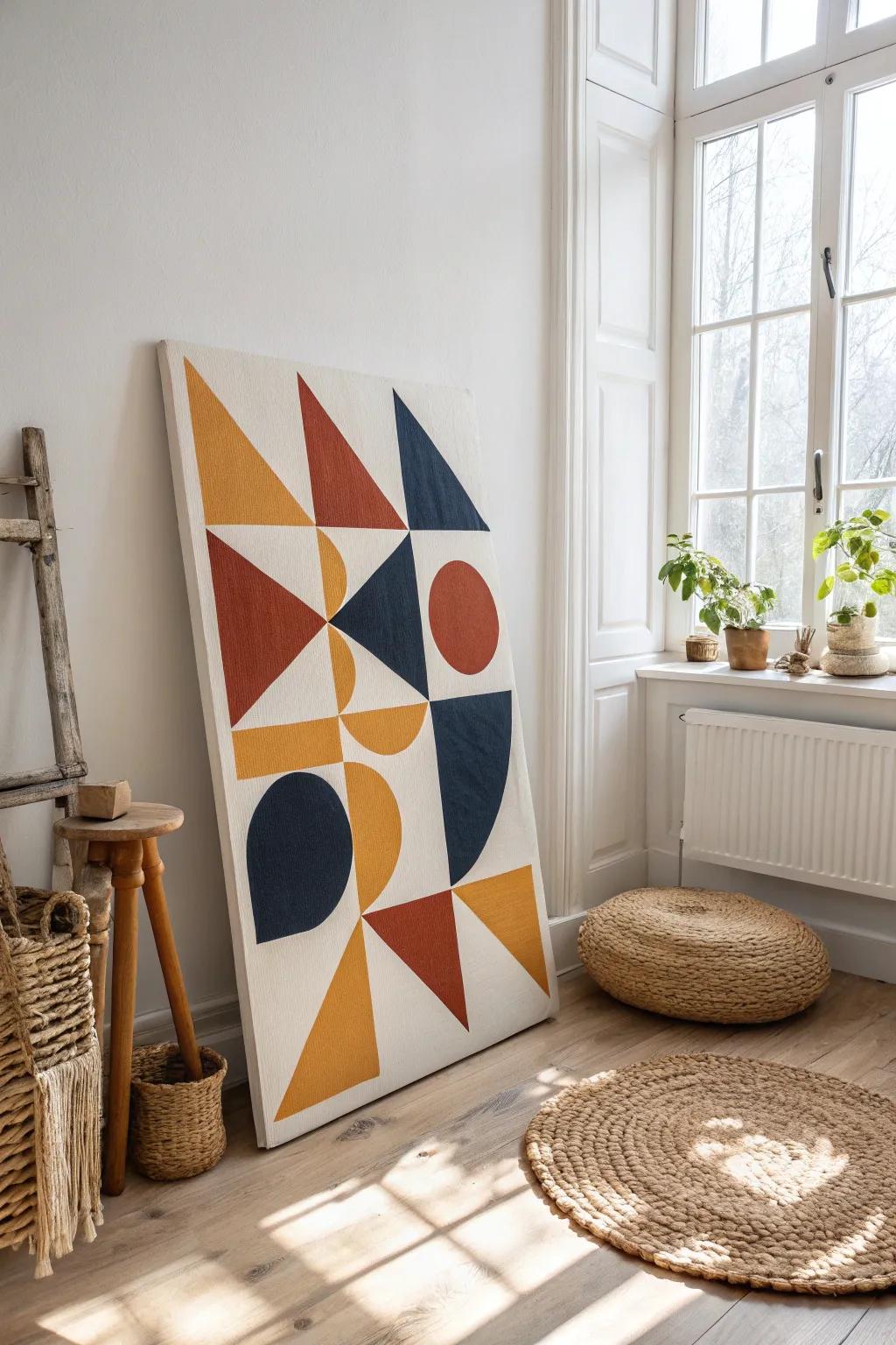 Redesign your setting with bold symmetrical configurations that unite Scandinavian minimalism with Boho allure.