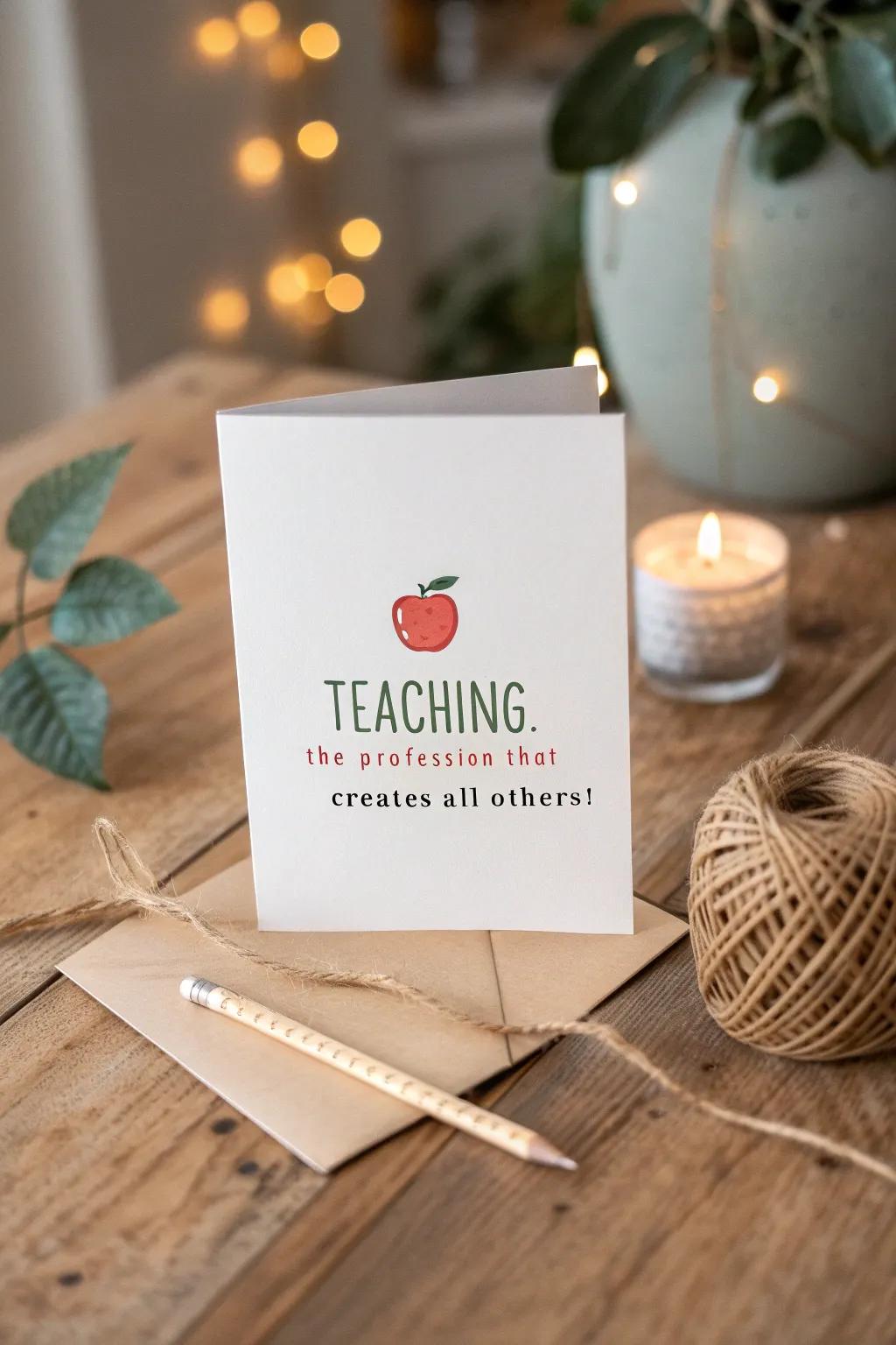 Evoke a grin on your cherished educator's countenance through a hint of jest and a burst of coloration!