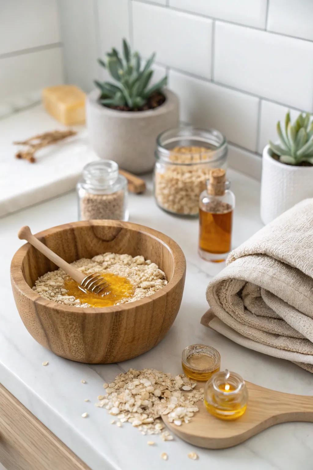Transform your bathroom into a serene spa oasis with this DIY face mask recipe. Embrace natural beauty and relaxation!