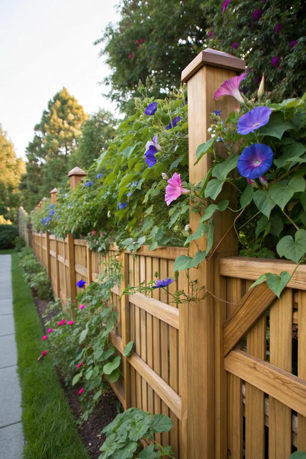 Effortlessly blend practicality with nature's splendor: A dog run that serves as a garden retreat.