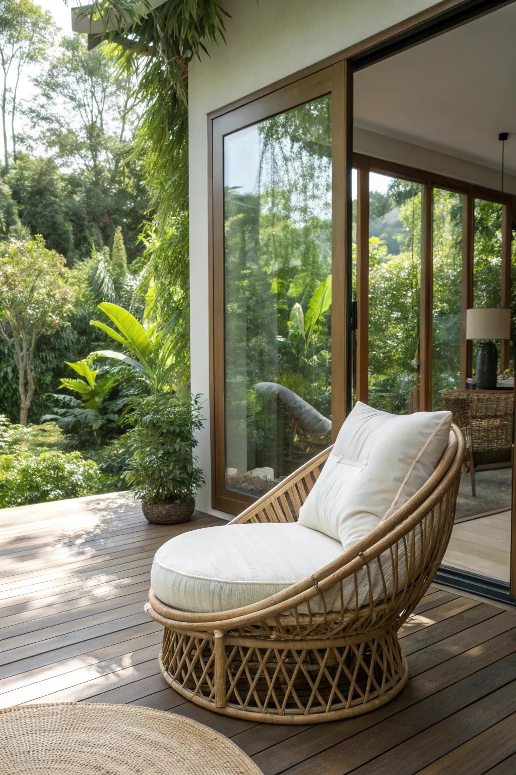 Embrace the elegance of fluid indoor-outdoor existence with minimalist refinement and boho appeal. 🌿✨