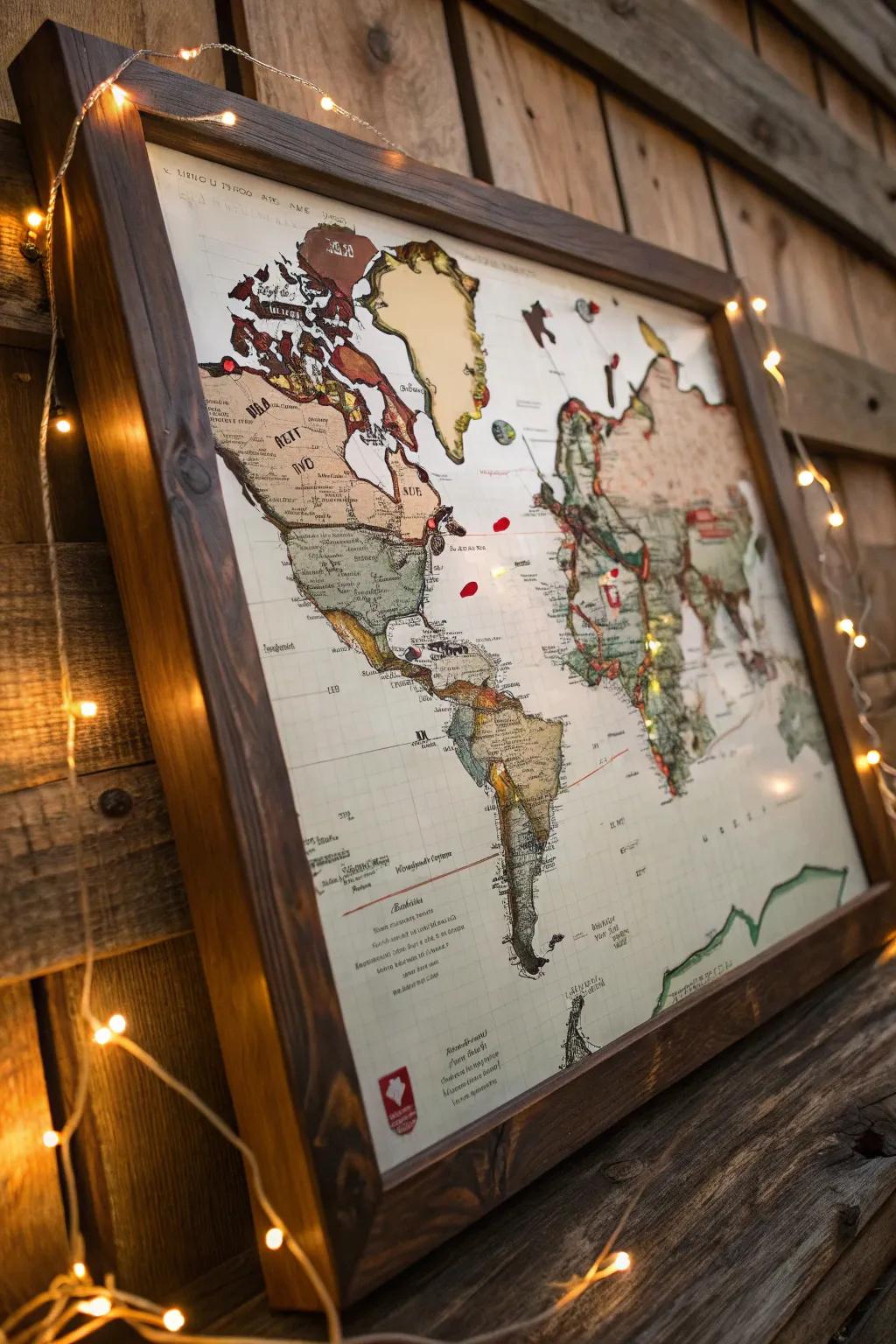 Seize your escapades through a bespoke peregrination chart, a quintessential do-it-yourself present for the perceptive globetrotter.
