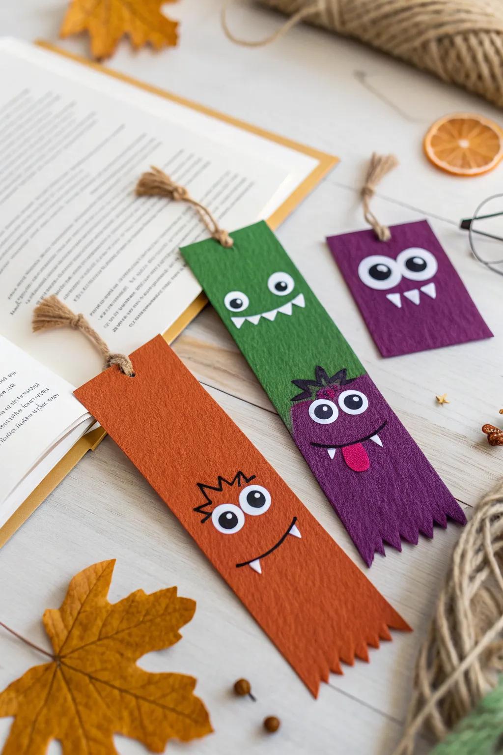 Introduce a playful element to your perusing with these charming DIY creature bookmarkers!