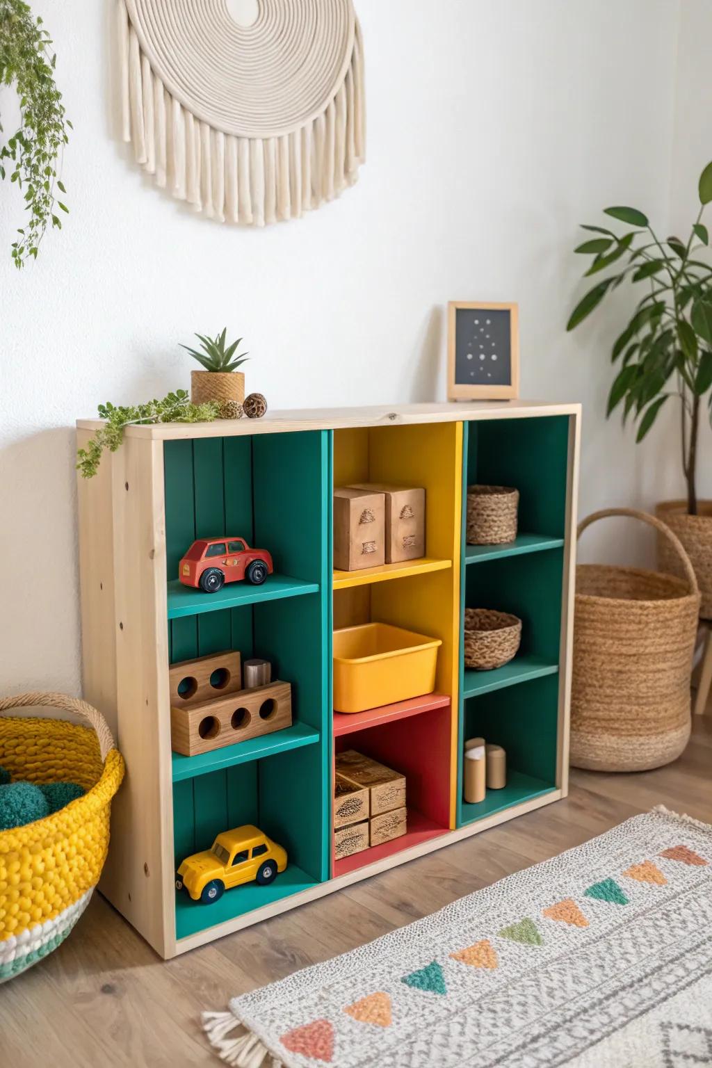 Transform toy organization into a radiant masterpiece using this simple, fashionable solution!