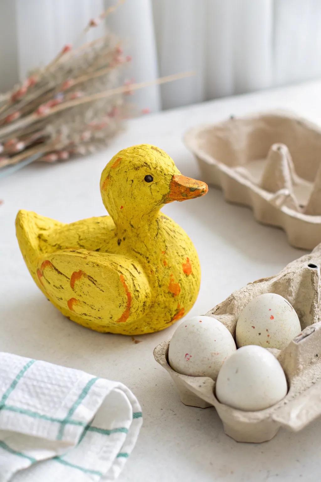 Transform egg crates into lovely ducklings and embrace the skill of upcycling!
