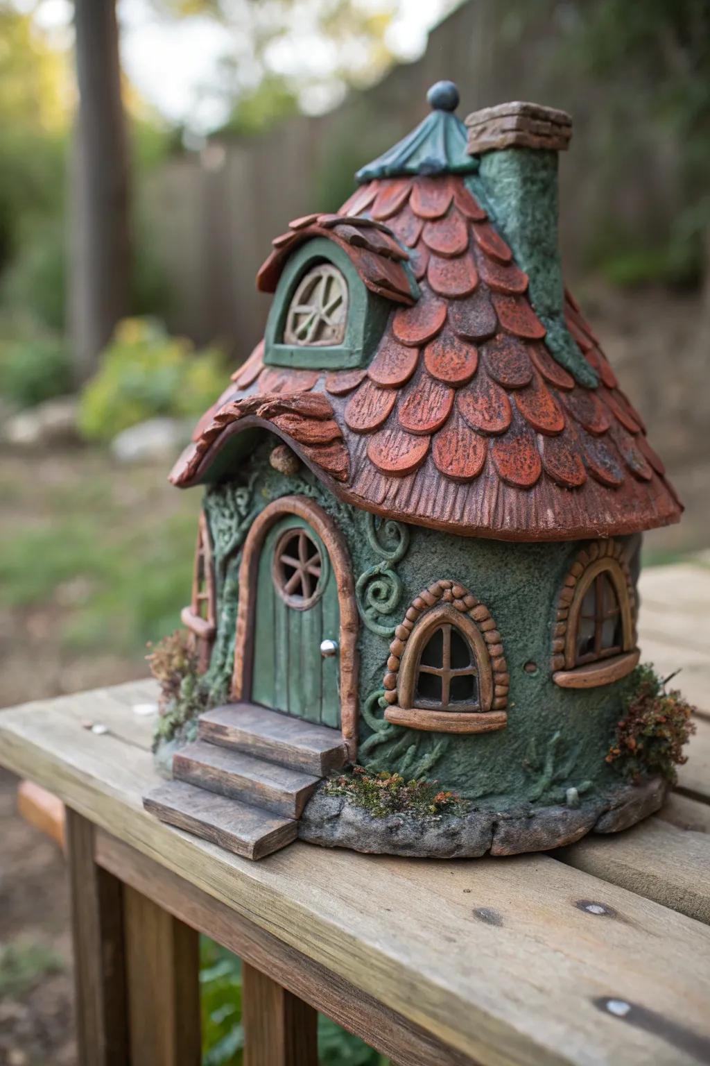 Discover the magic in the details with handcrafted clay fairy dwellings, perfect for adding a touch of whimsy to your area.