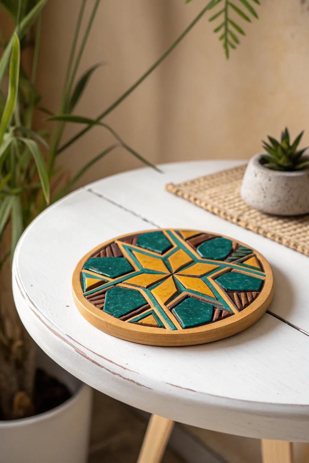 Elevate your coffee setting with artisanal compound coasters—perfect for imbuing warmth and character into your living space.