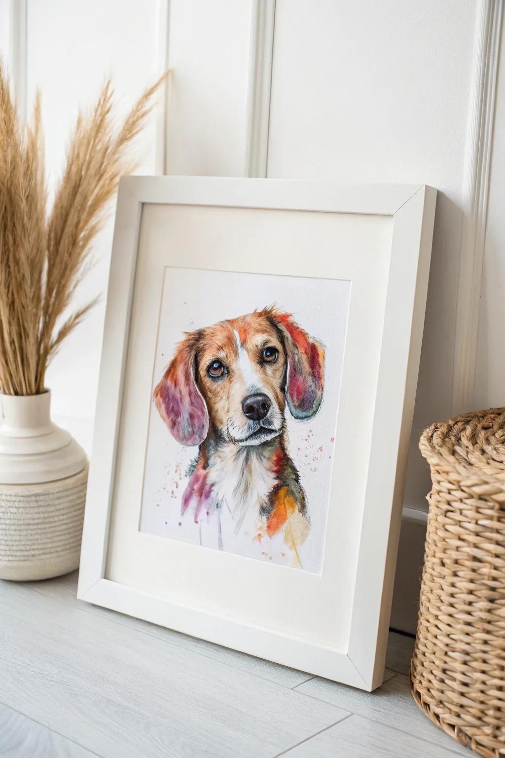Capture your creature’s essence through playful aquarelle strokes appropriate for a stunning minimalist portrayal.