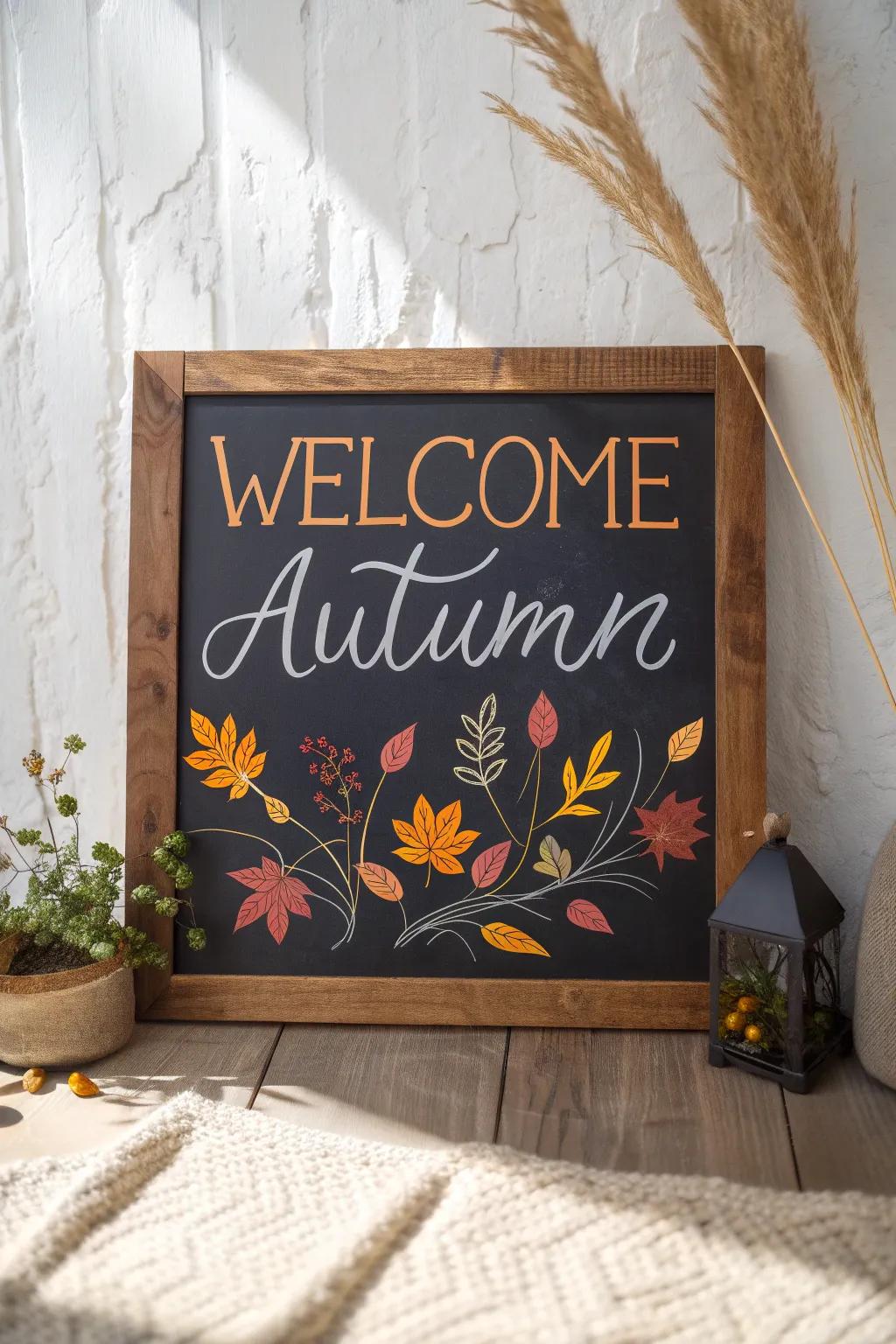 Embrace the season with a personalized touch on your fall chalkboard!
