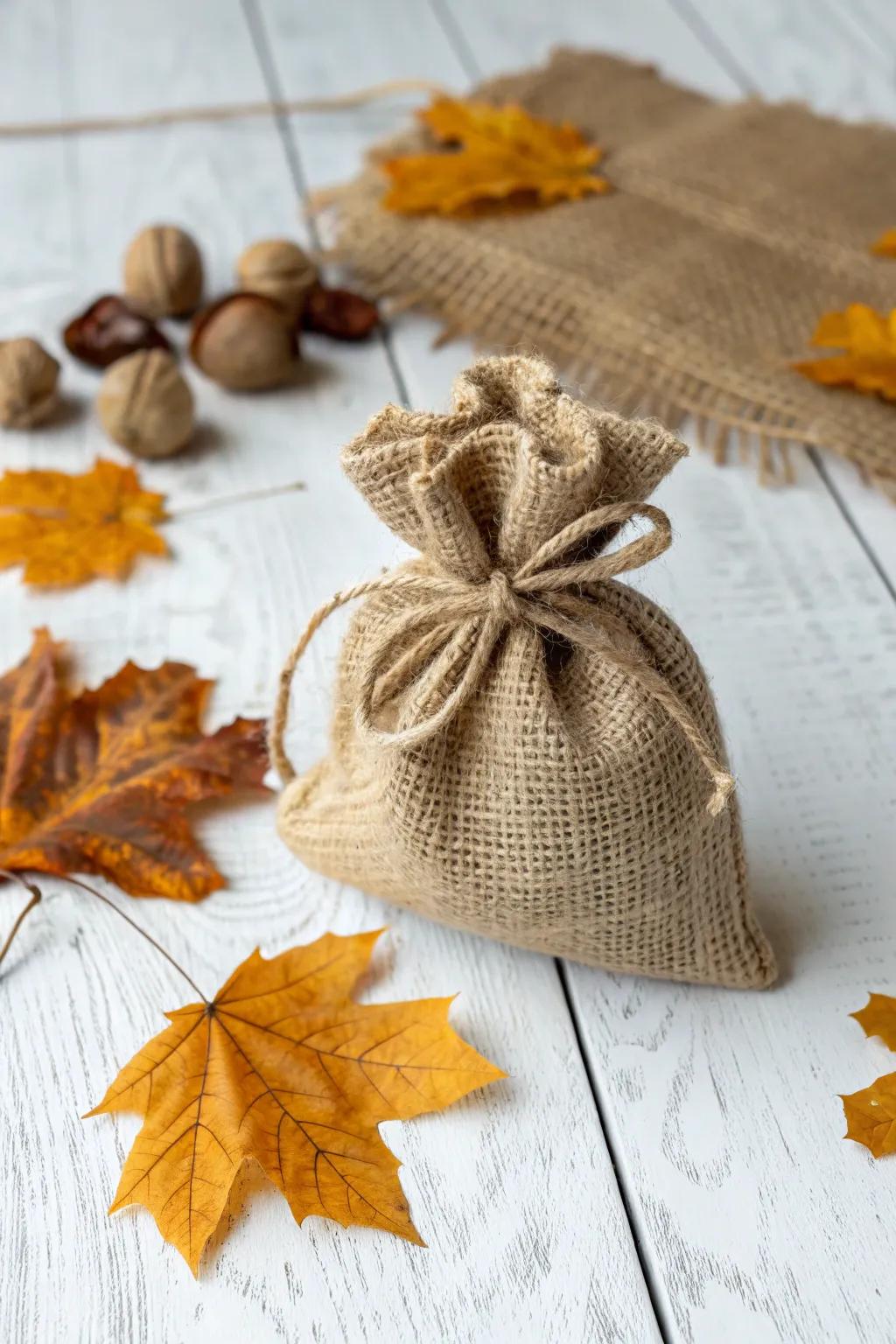 Elevate your gift-giving with rustic charm using burlap and twine. Embrace simplicity and natural beauty this fall. 🍂