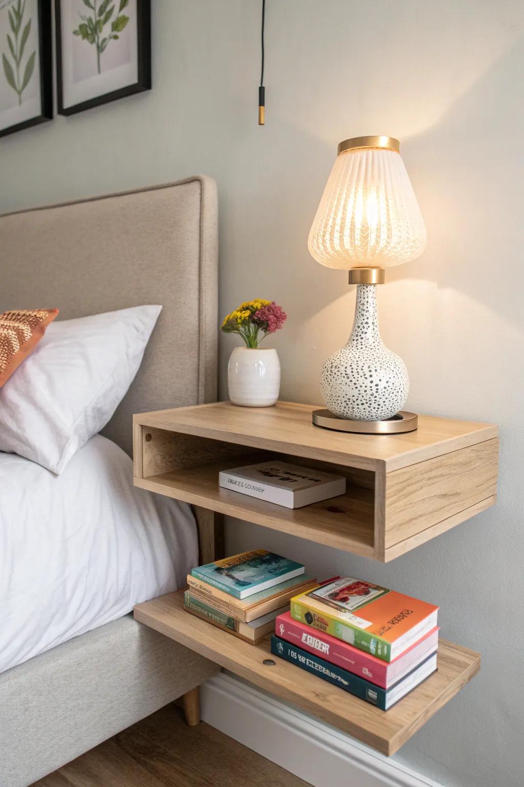 Transform your boudoir into a serene haven with chic aerial racks. #BedroomBliss #ScandinavianStyle #MinimalistBeauty