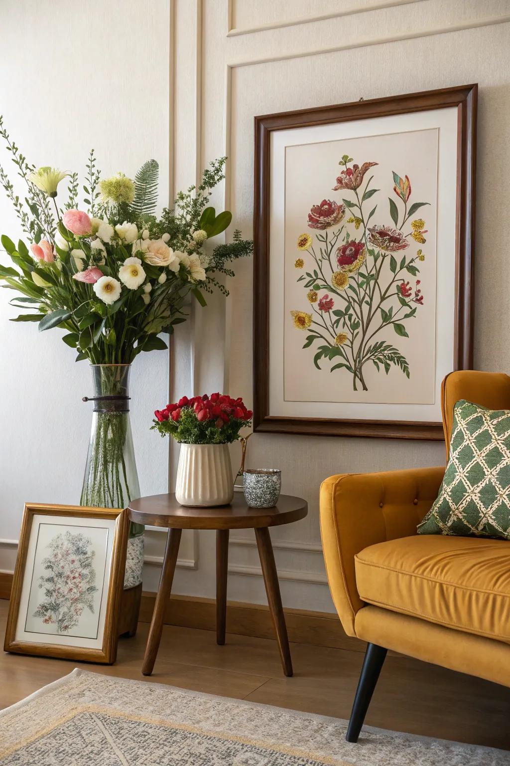 Combine embroidery with decor elements for a cohesive look.