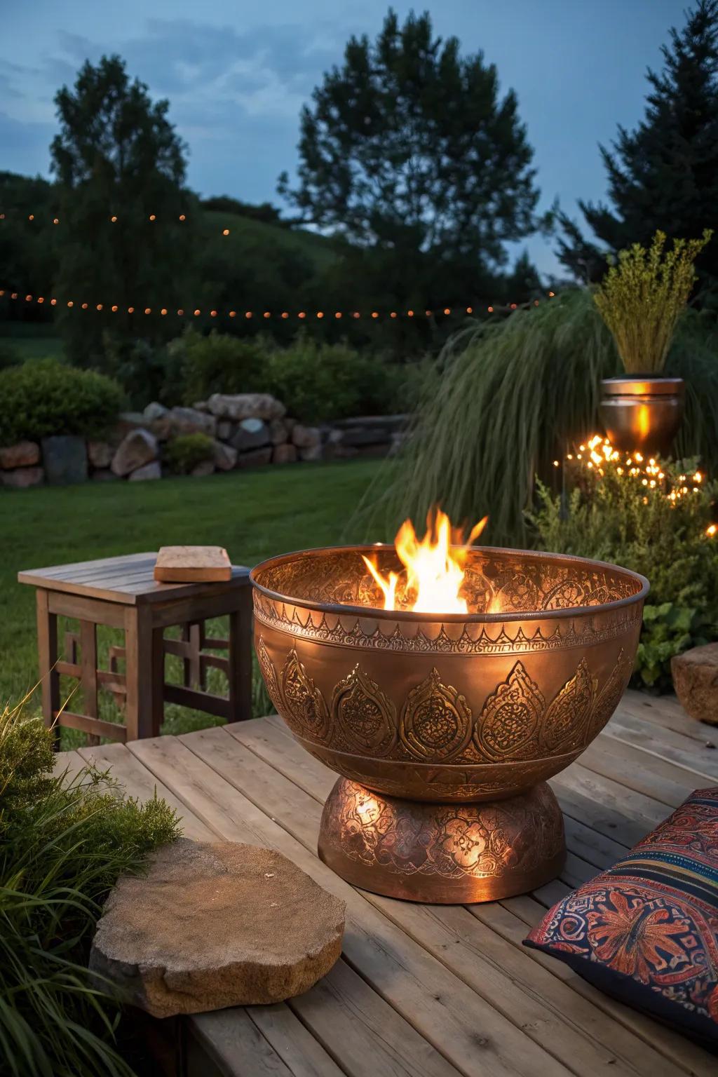 Transform your front garden with this superb transportable fire pot, impeccable for any festivity.