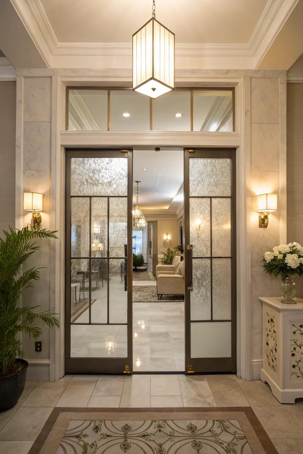 Craft an inviting first impression with frosted entryway doors.