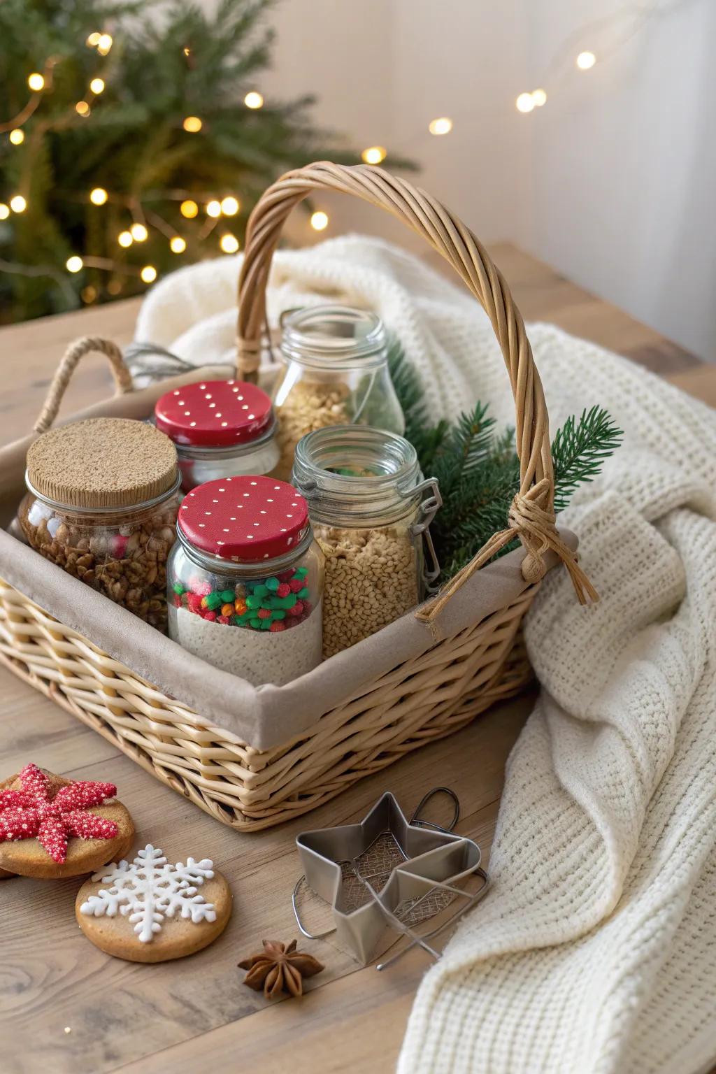 Bake the season bright with a gift basket full of festive delights! 🎄✨ #ChristmasBaking #ScandinavianBoho