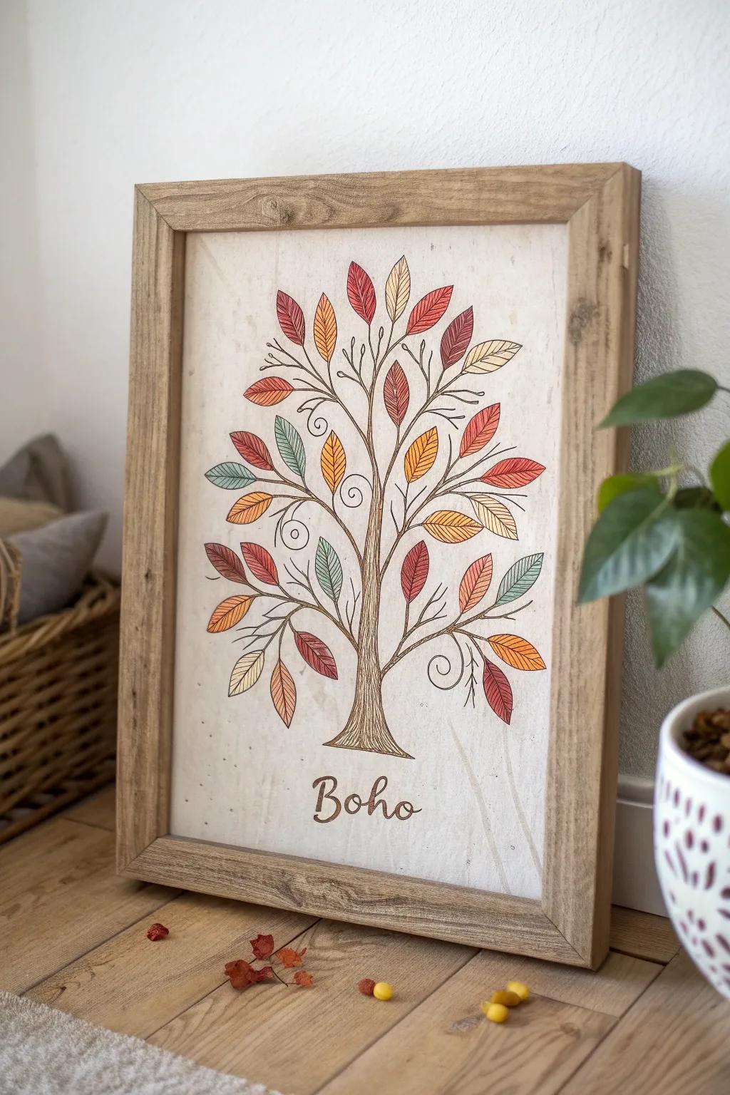 Celebrate your family's origins through this magnificent handcrafted genealogy structure wall art. A flawless fusion of minimalist aesthetics and inherent beauty.
