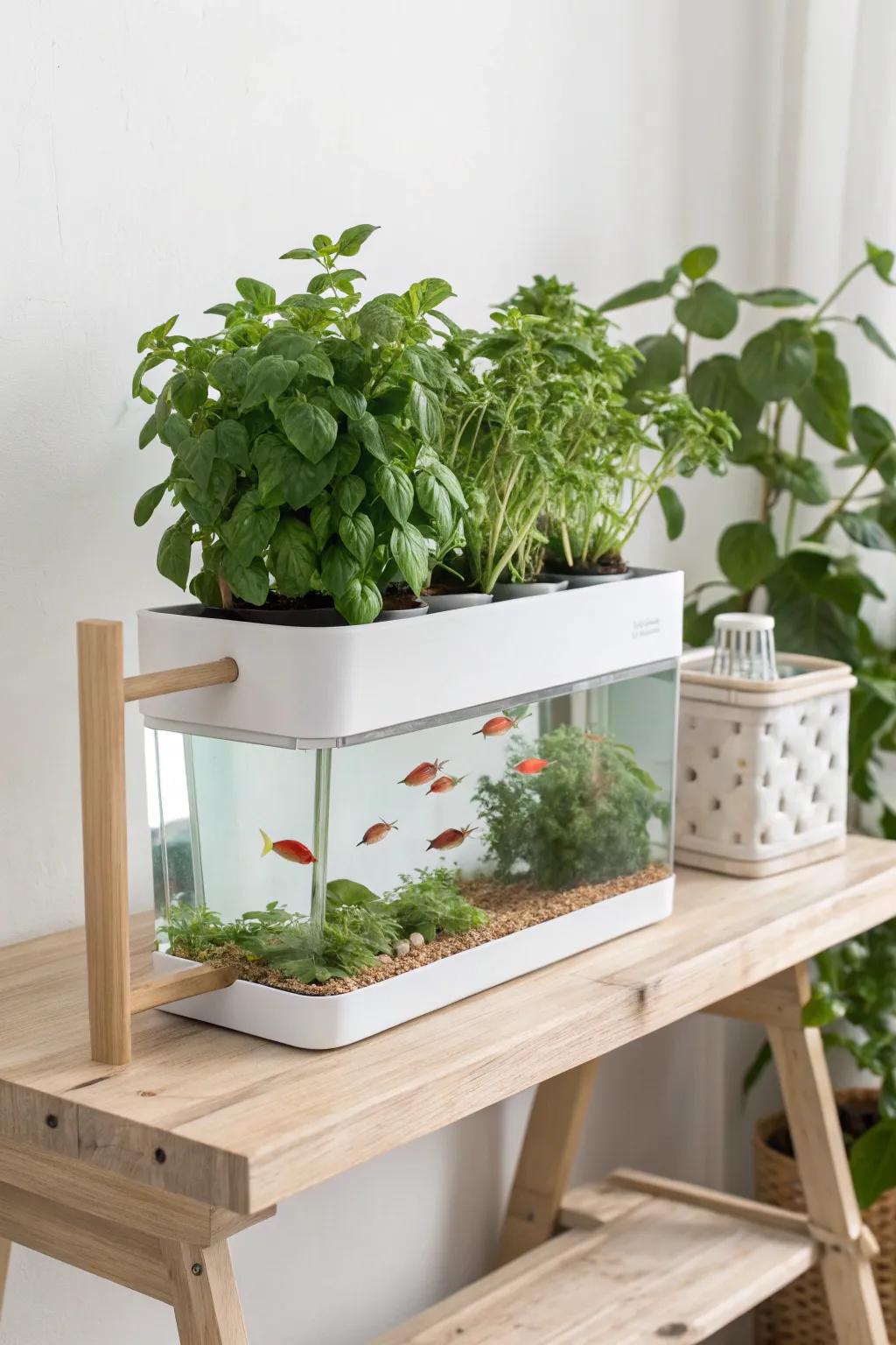Enrich your internal gardening with a fashionable hydroponic system—where nature meets sophistication.